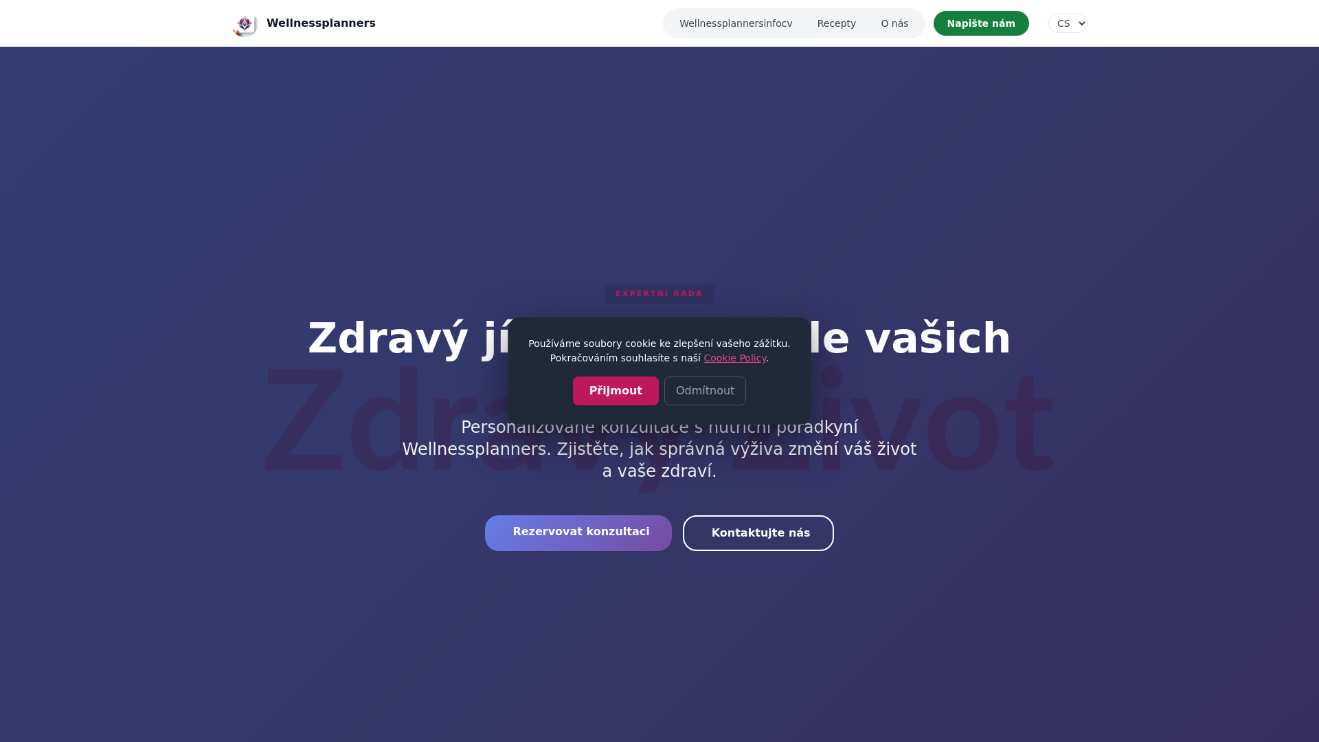 website screenshot of https://wellnessplannersinfocv.info/