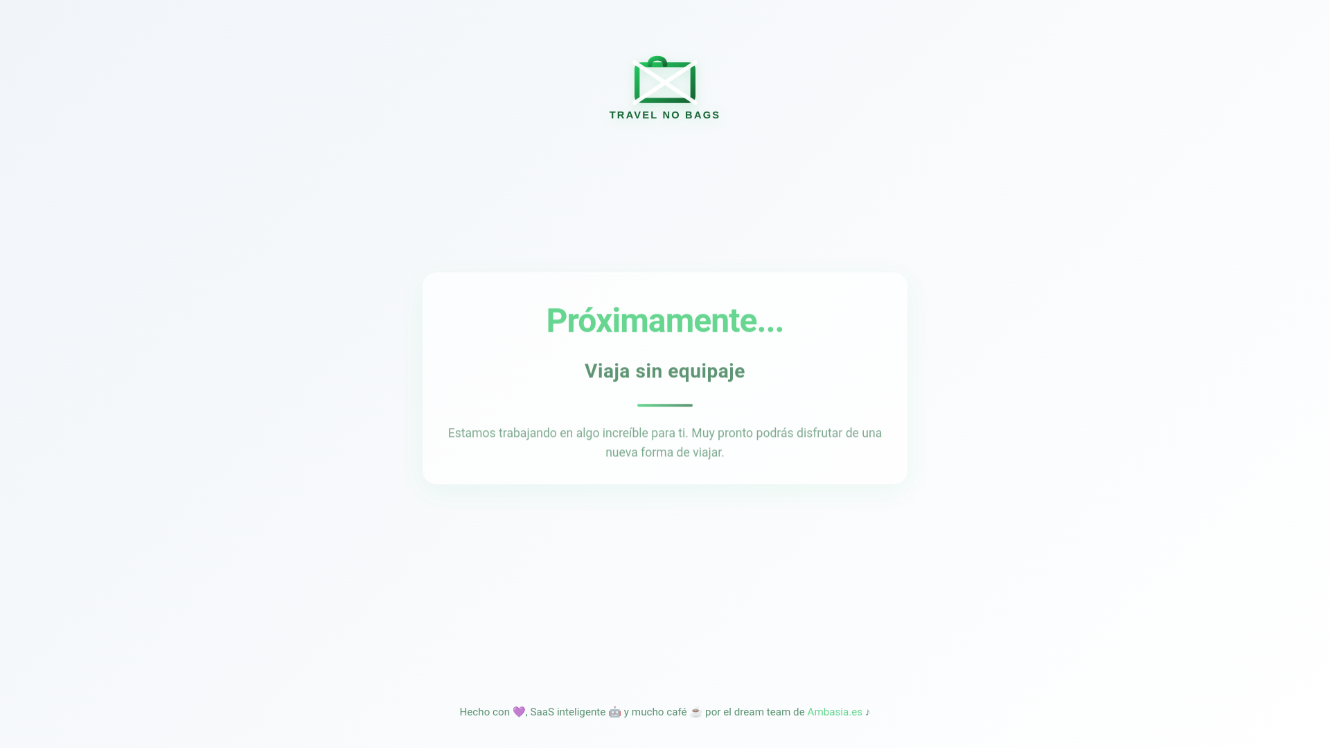 website screenshot of https://travelnobags.com/