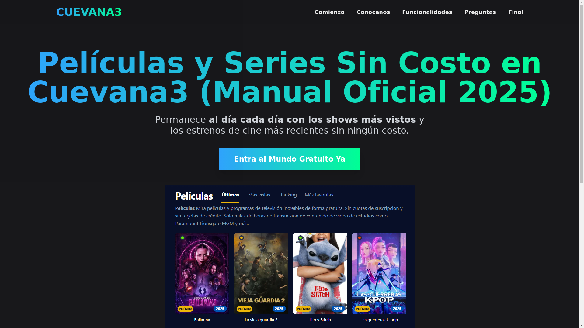 website screenshot of https://cuevana3-1vcr.pages.dev/