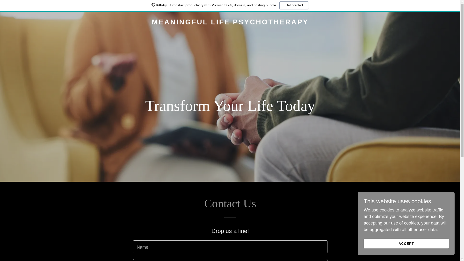 website screenshot of https://meaningfullifepsychotherapy.com/