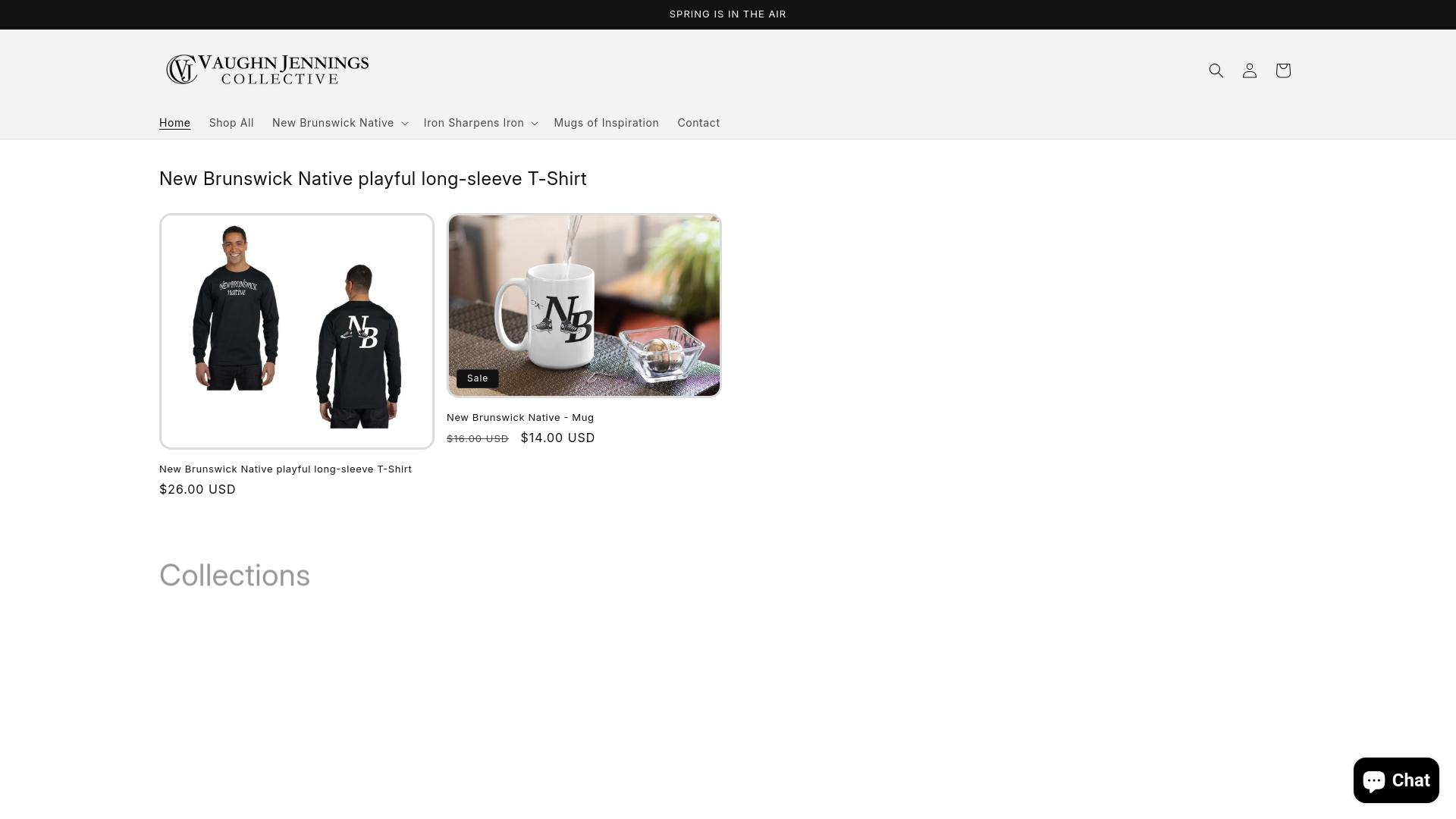 website screenshot of https://vaughnjenningscollective.com/