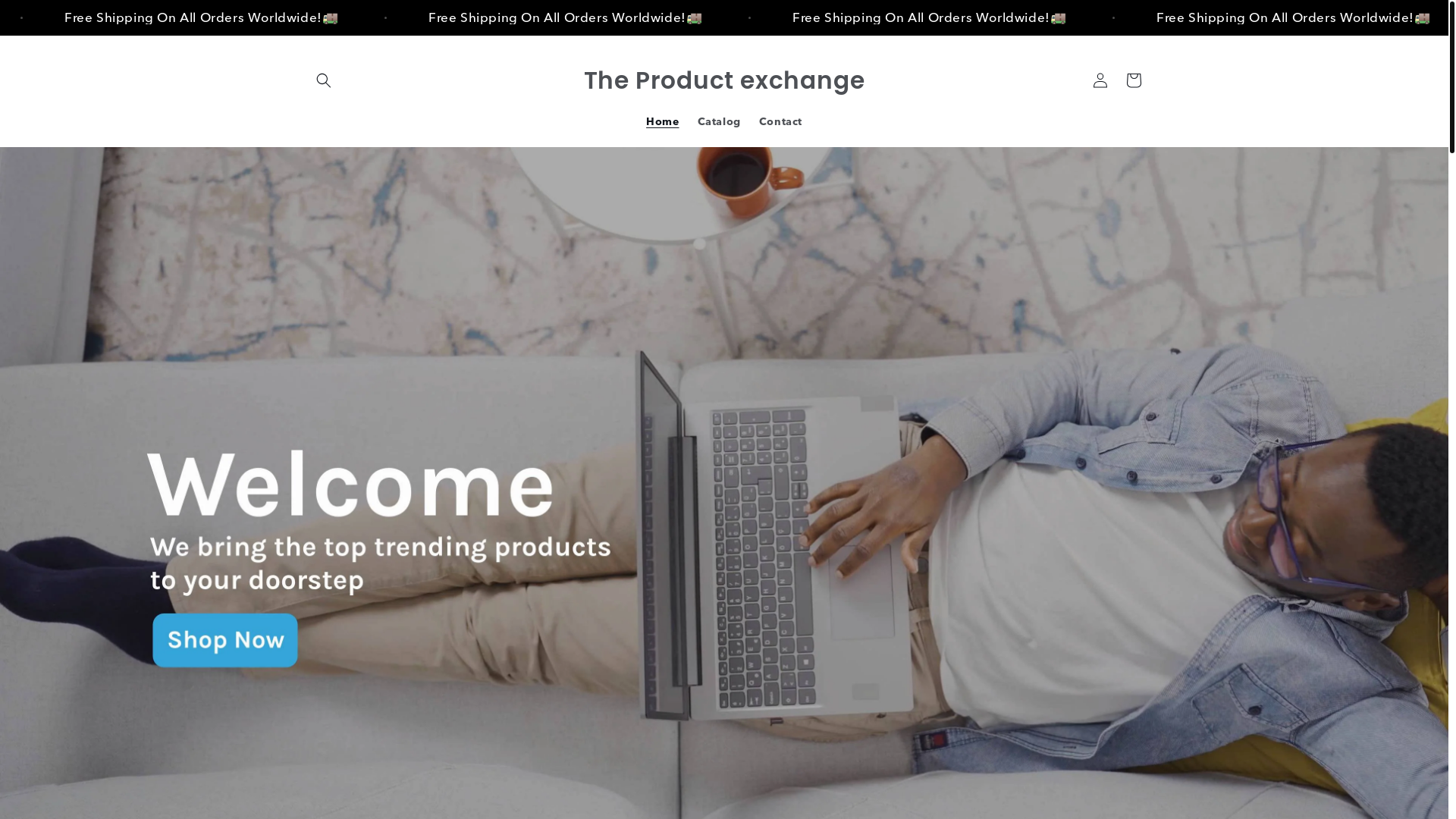 website screenshot of https://theproductexchange.store/