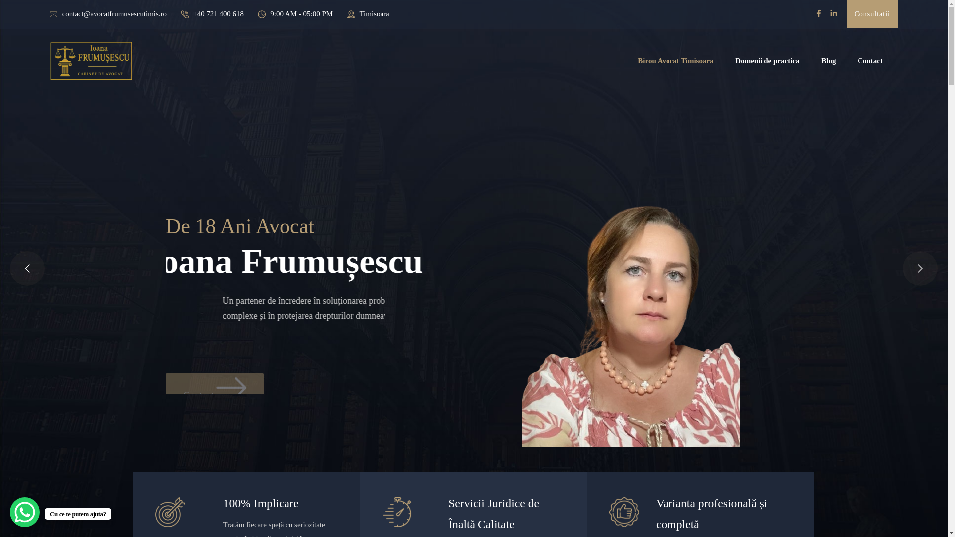 website screenshot of https://avocatfrumusescutimis.ro/