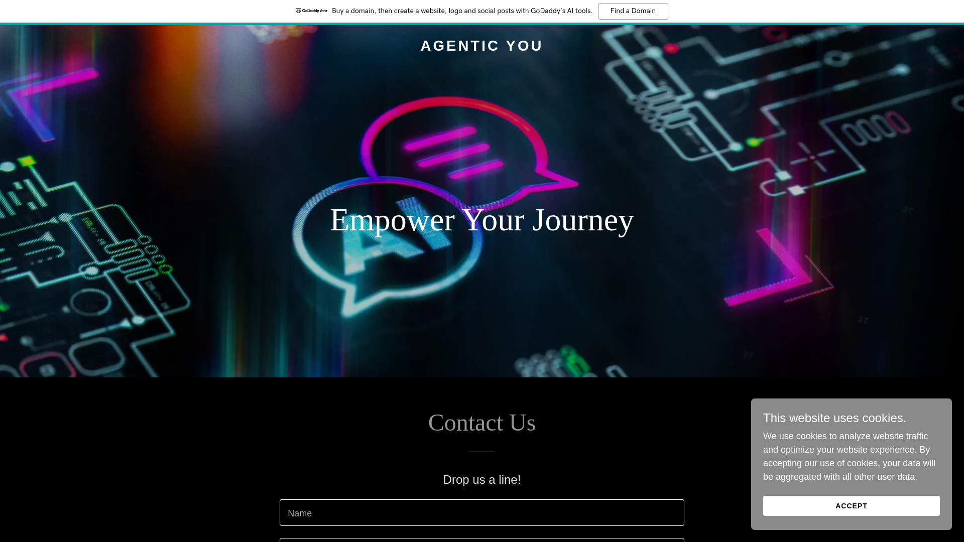 website screenshot of https://agentic-you.ai/