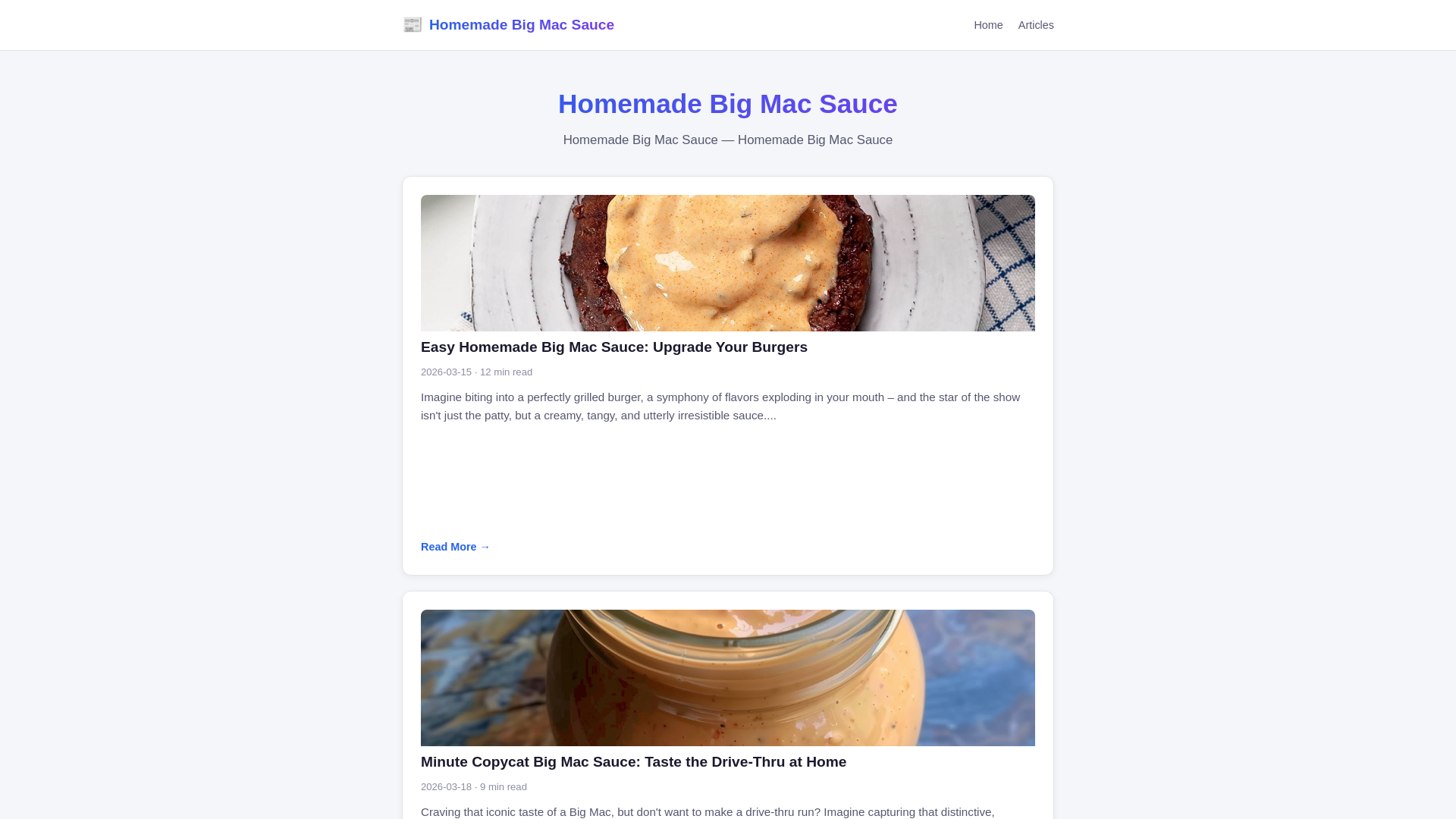 website screenshot of https://homemade-big-mac-sauce.pages.dev/
