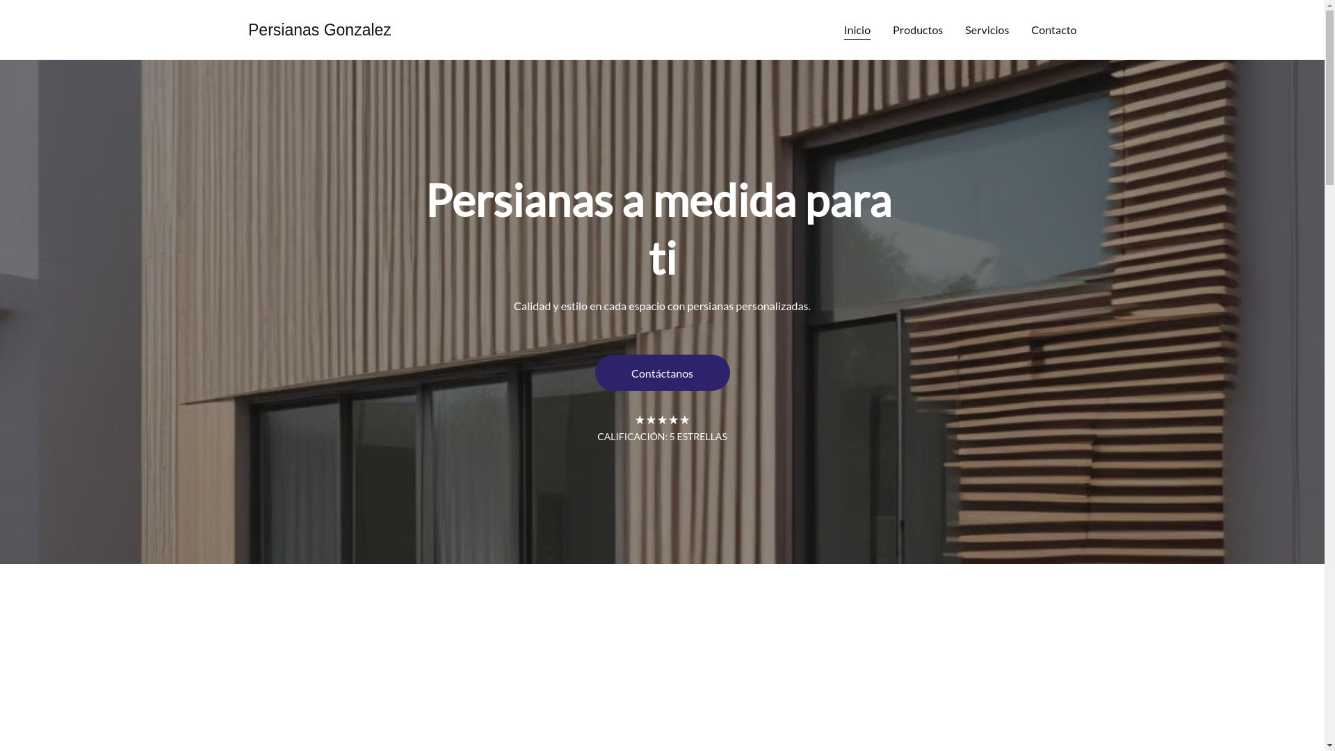 website screenshot of https://persianasgonzalez.com/