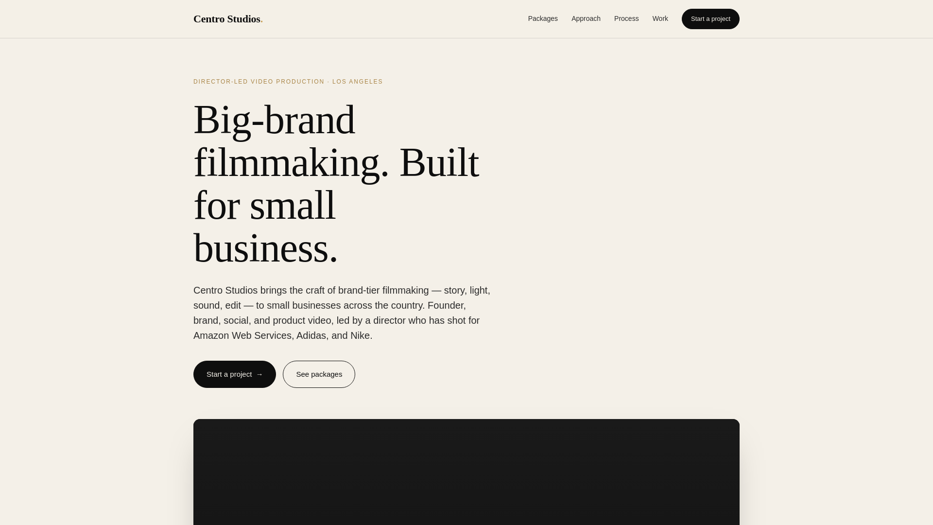 website screenshot of https://centro-studios.com/