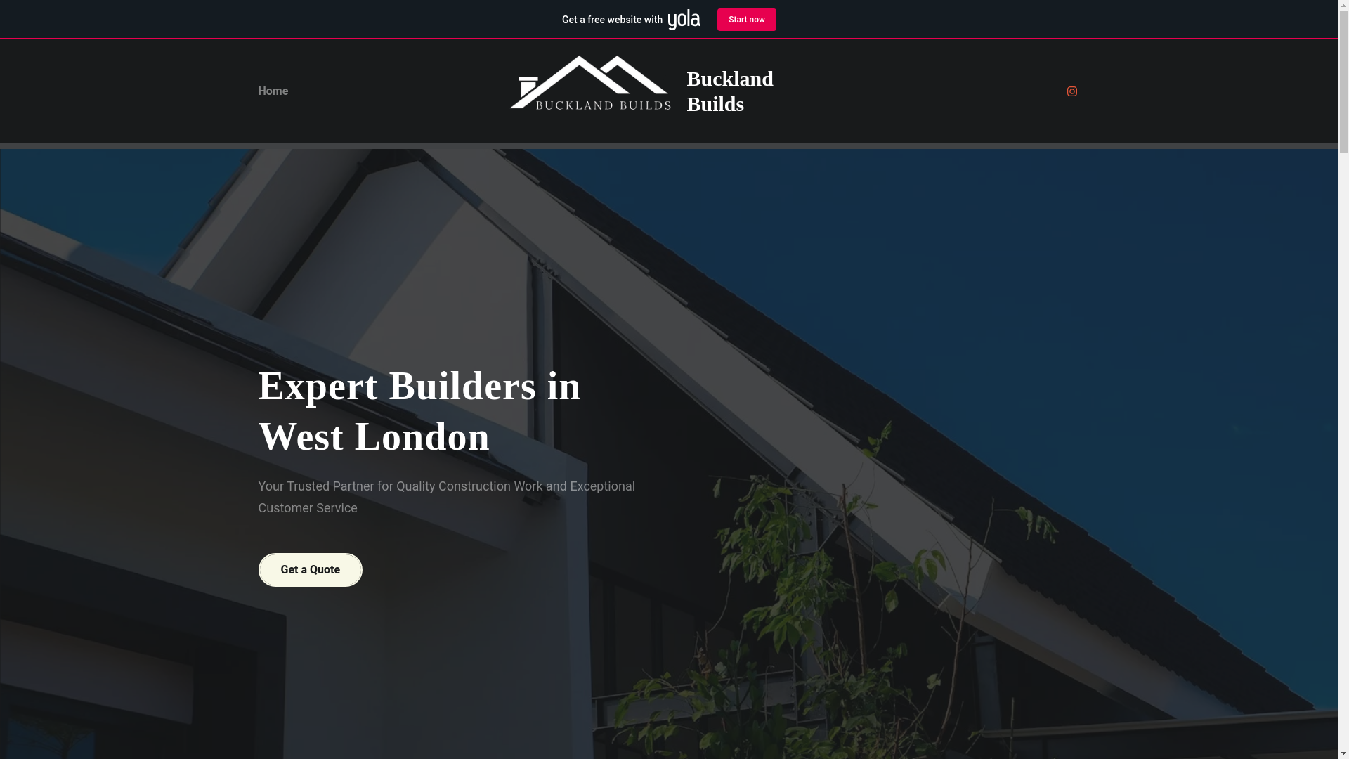 website screenshot of https://bucklandbuilds.co.uk/