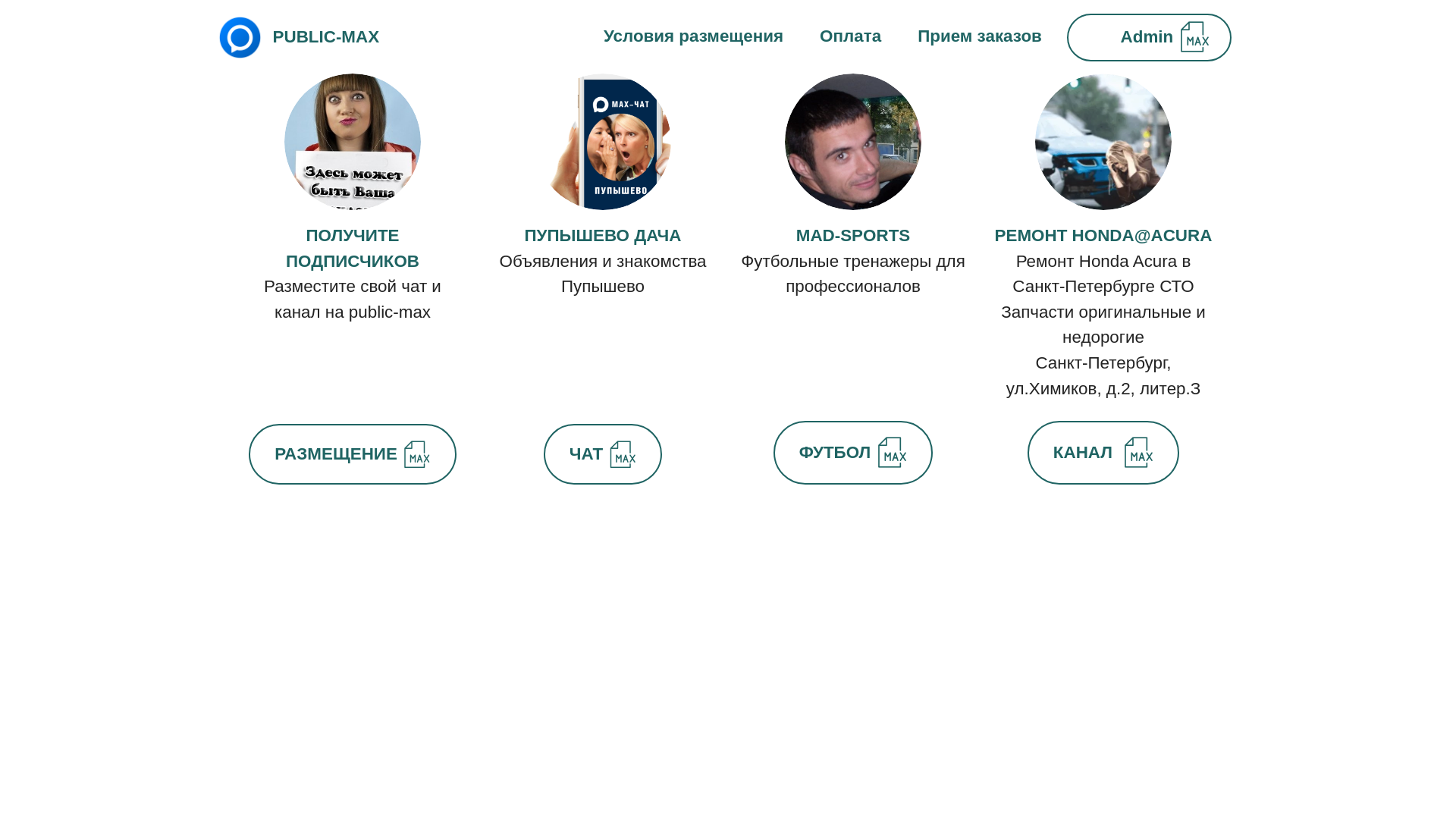 website screenshot of https://public-max.ru/