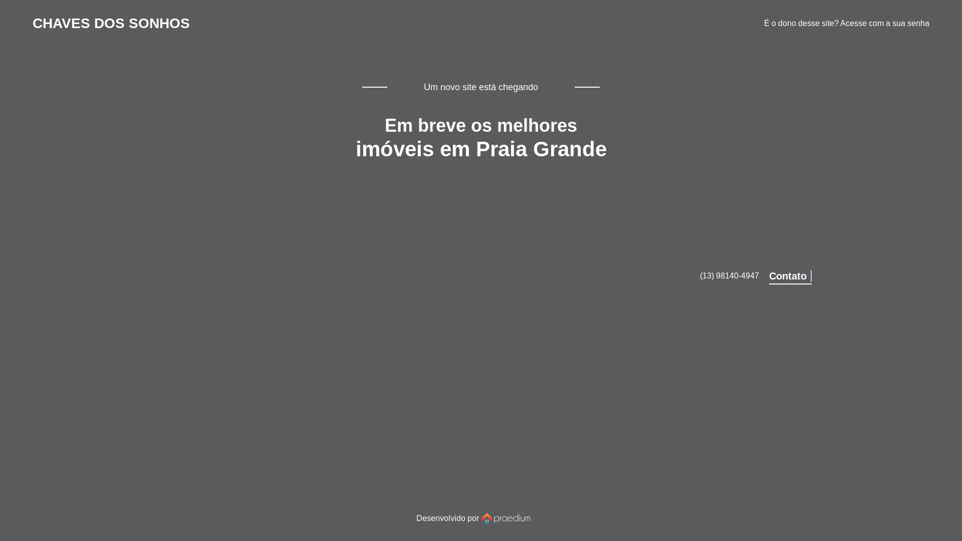 website screenshot of https://chavesdossonhos.com.br/