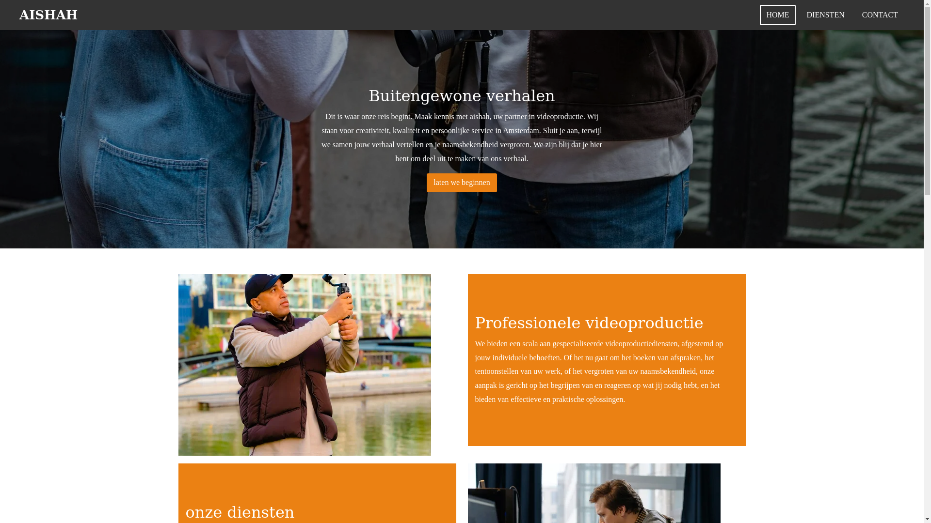 website screenshot of https://aishahs.nl/