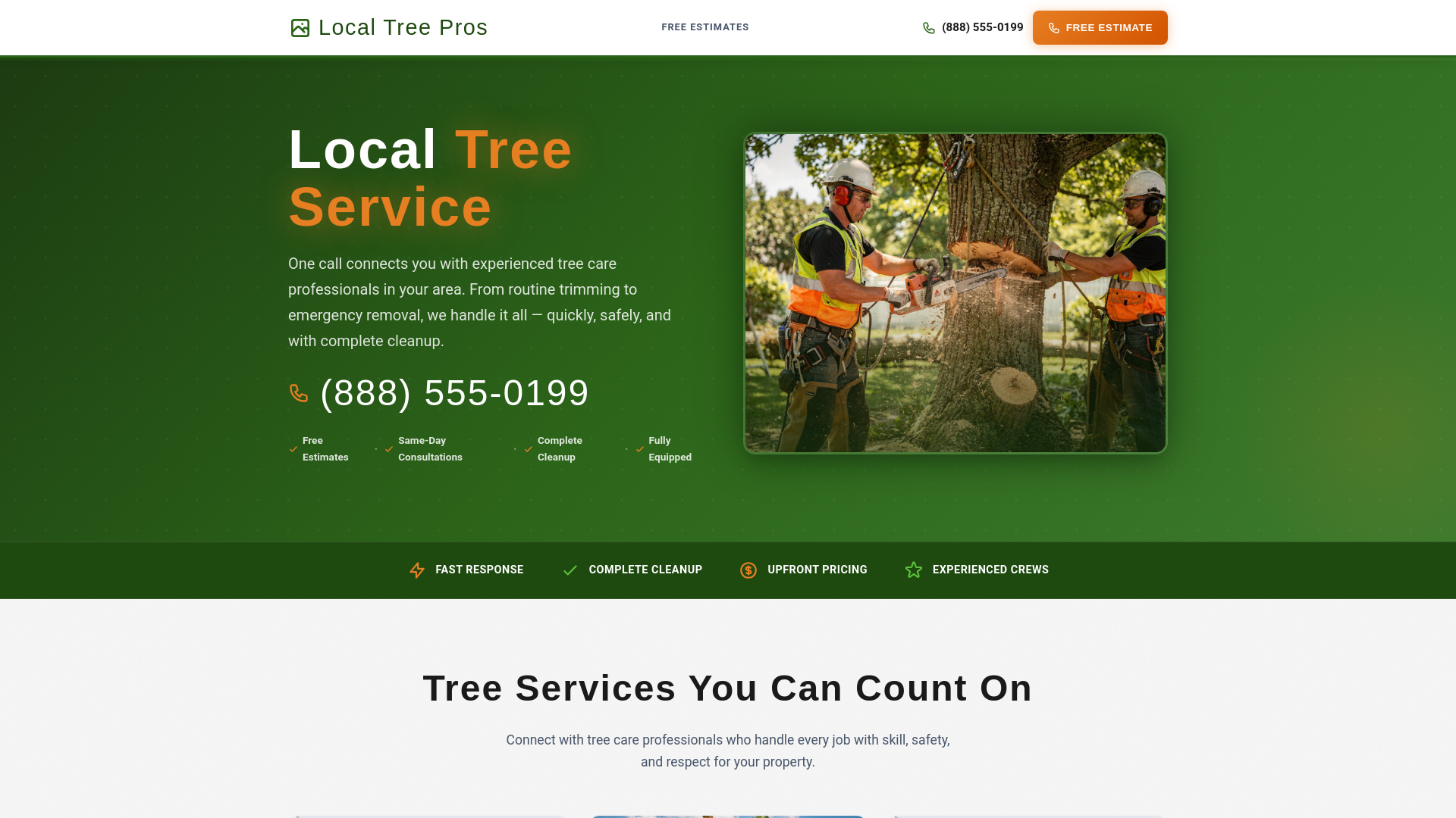website screenshot of https://tree-service-staging.pages.dev/