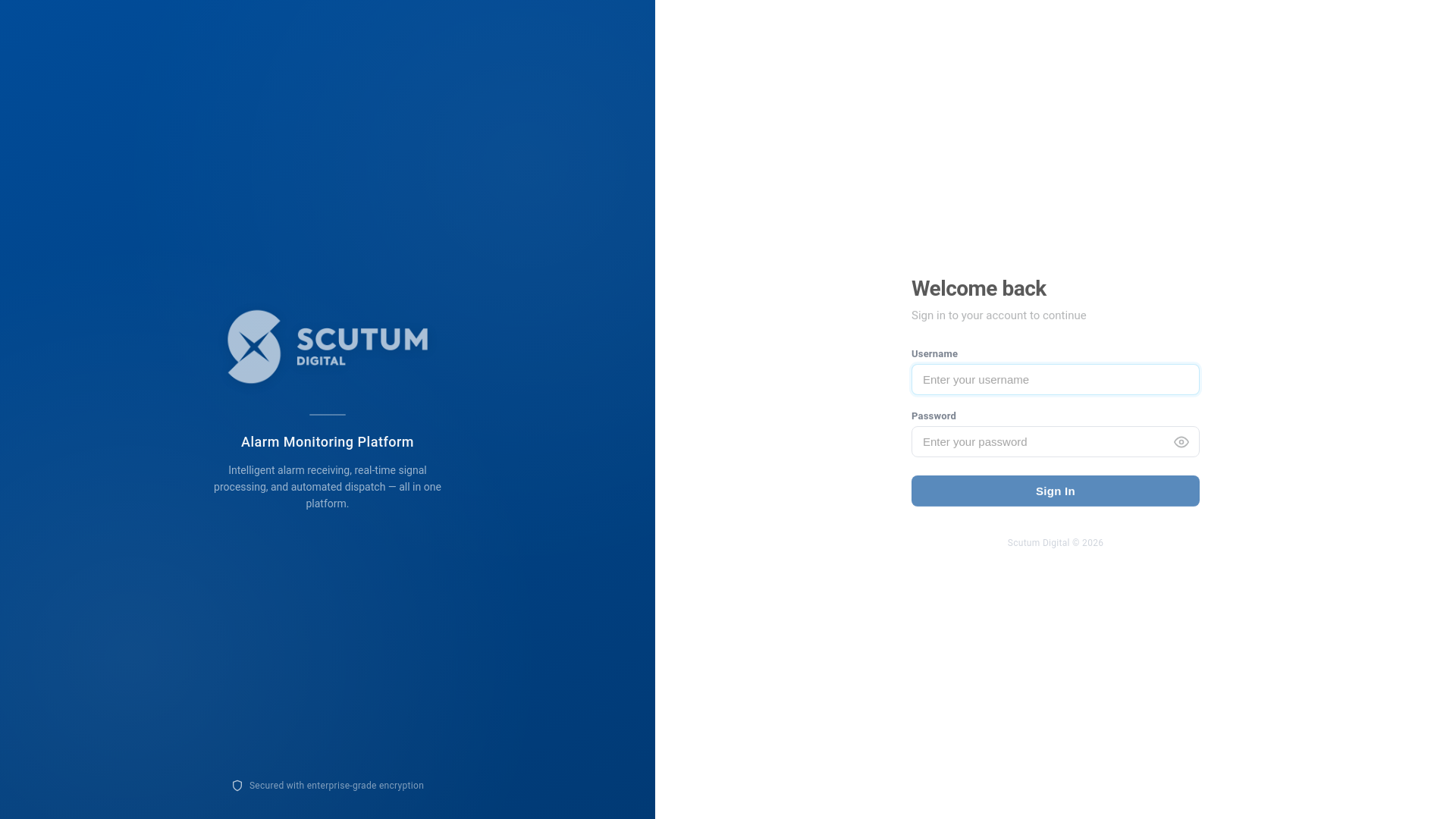 website screenshot of https://scutum-monitoring.com/