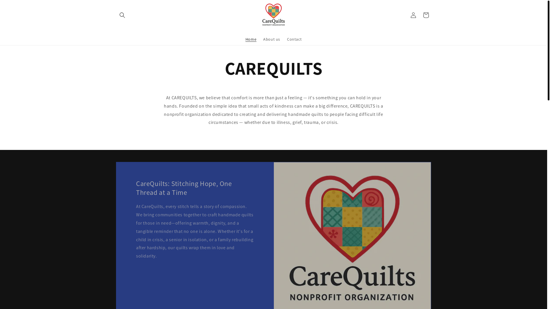 website screenshot of https://carequiltsorg.online/