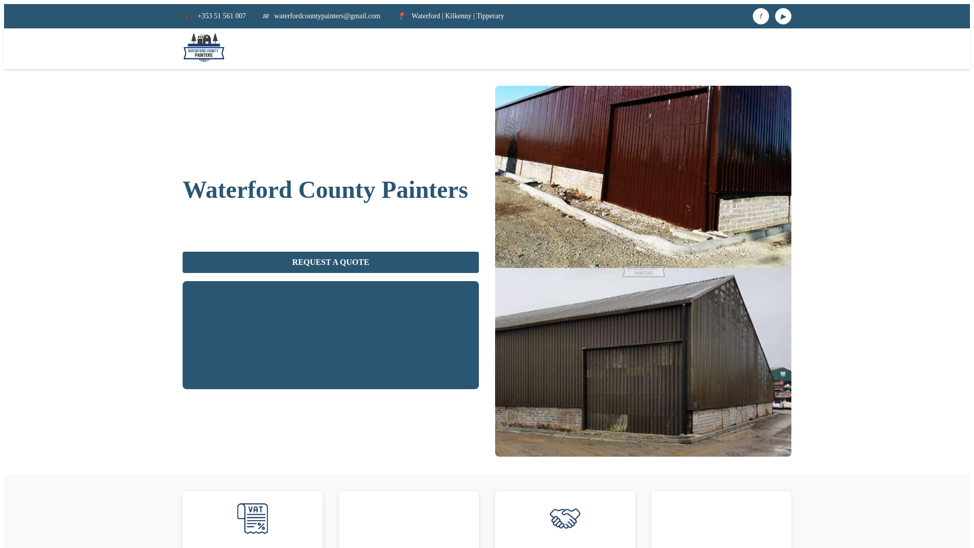 website screenshot of https://waterfordcountypainters.pages.dev/