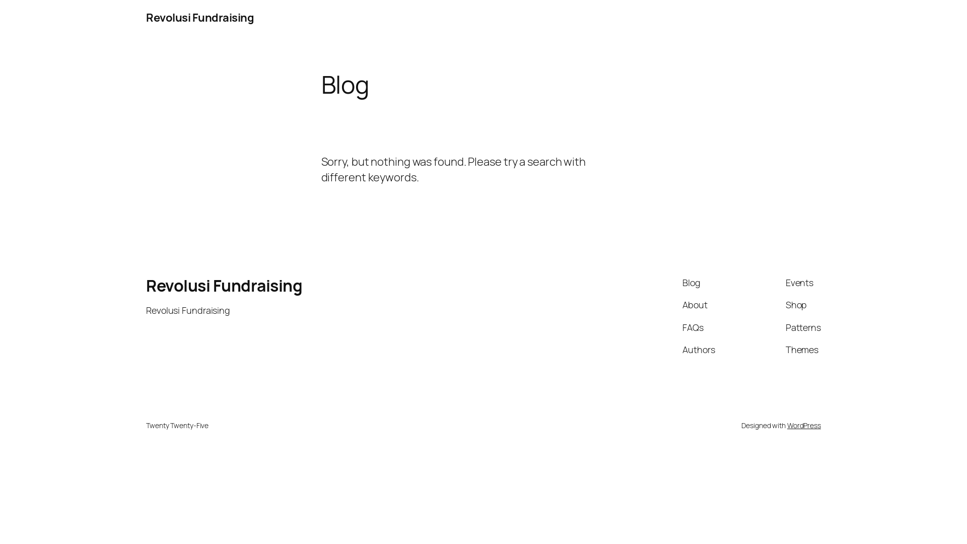 website screenshot of https://revolusifundraising.com/