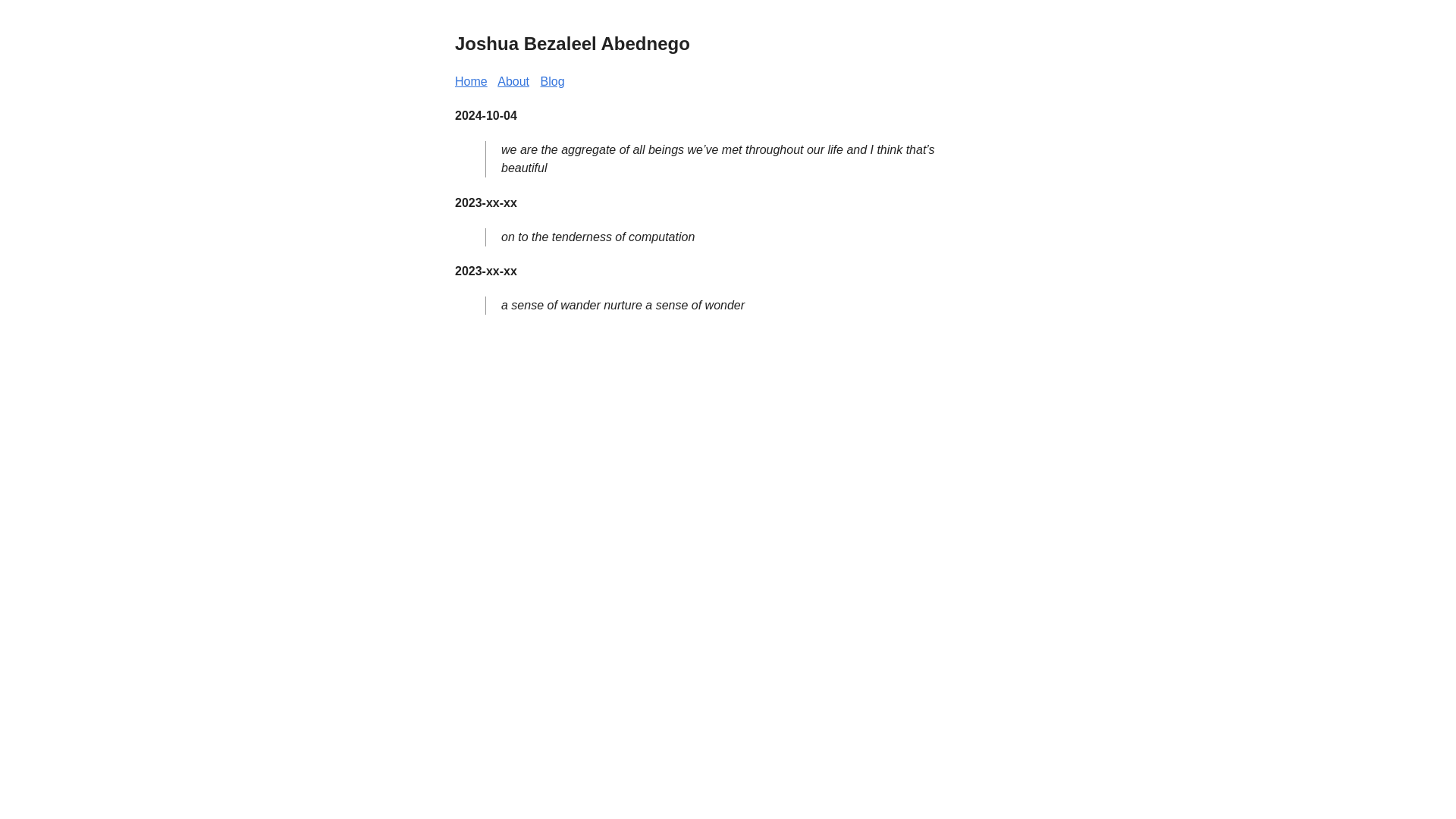 website screenshot of https://joshuabezaleel.pages.dev/