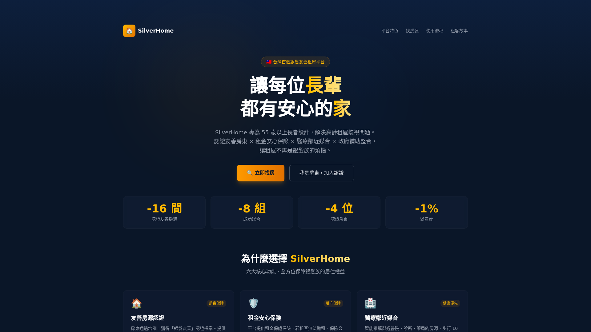 website screenshot of https://silverhome-tw.pages.dev/