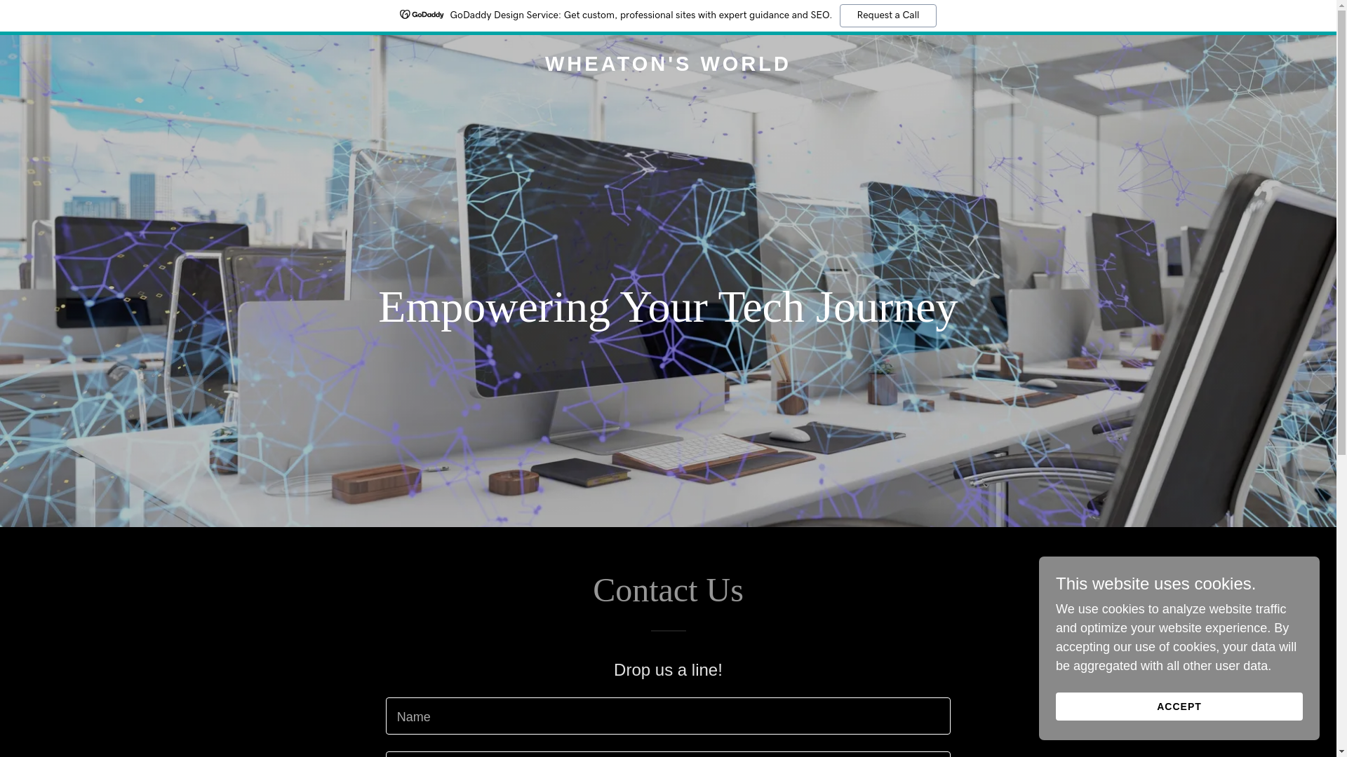 website screenshot of https://wheatonsworld.com/