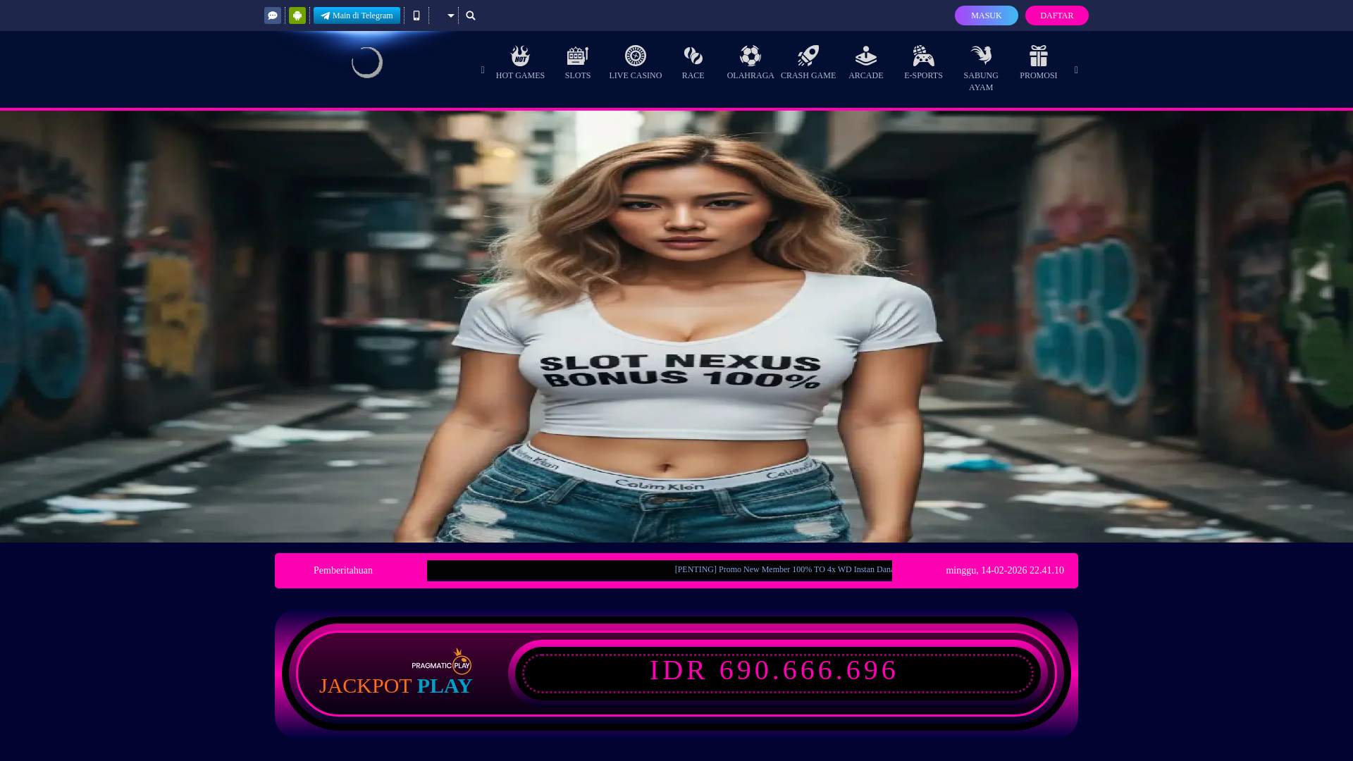 website screenshot of https://cantik77.pages.dev/