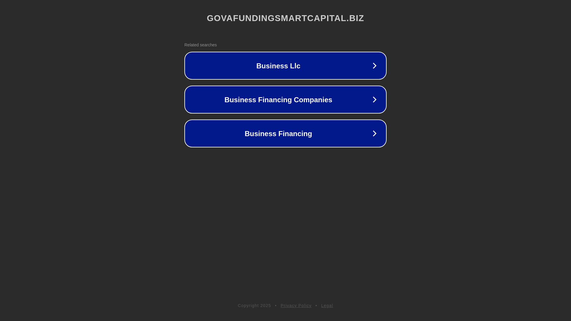 website screenshot of https://govafundingsmartcapital.biz/