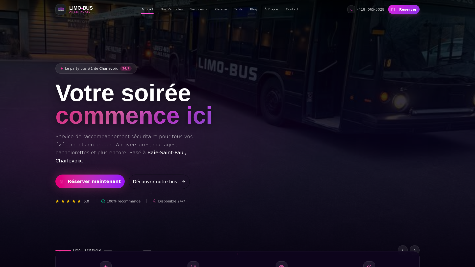 website screenshot of https://monlimobus.com/