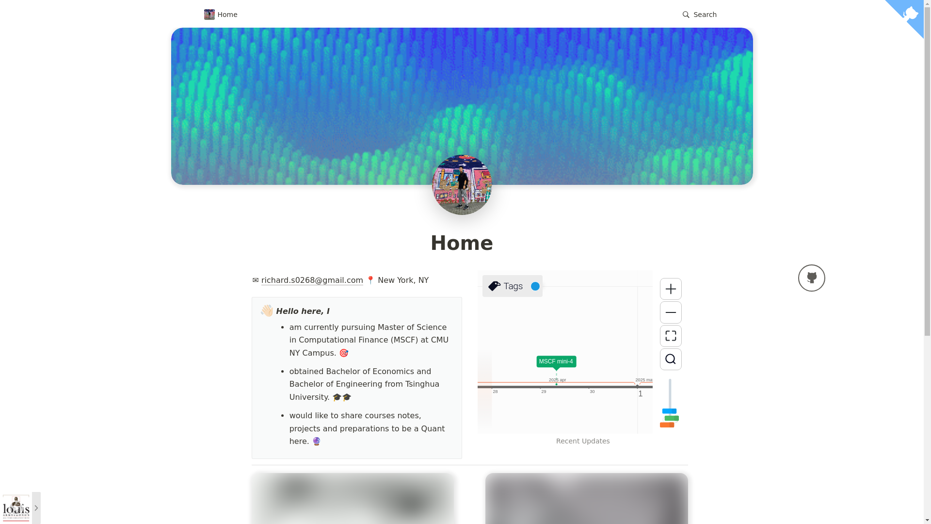 website screenshot of https://richardsong.blog/