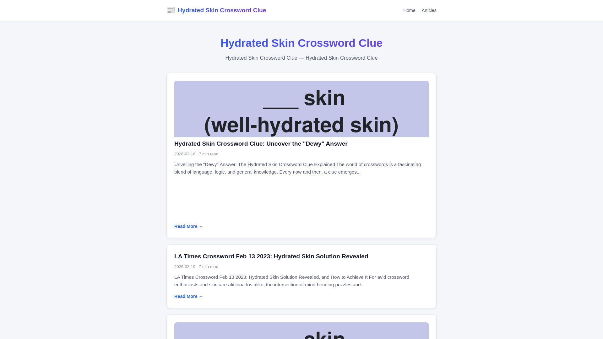 website screenshot of https://hydrated-skin-crossword-clue.pages.dev/
