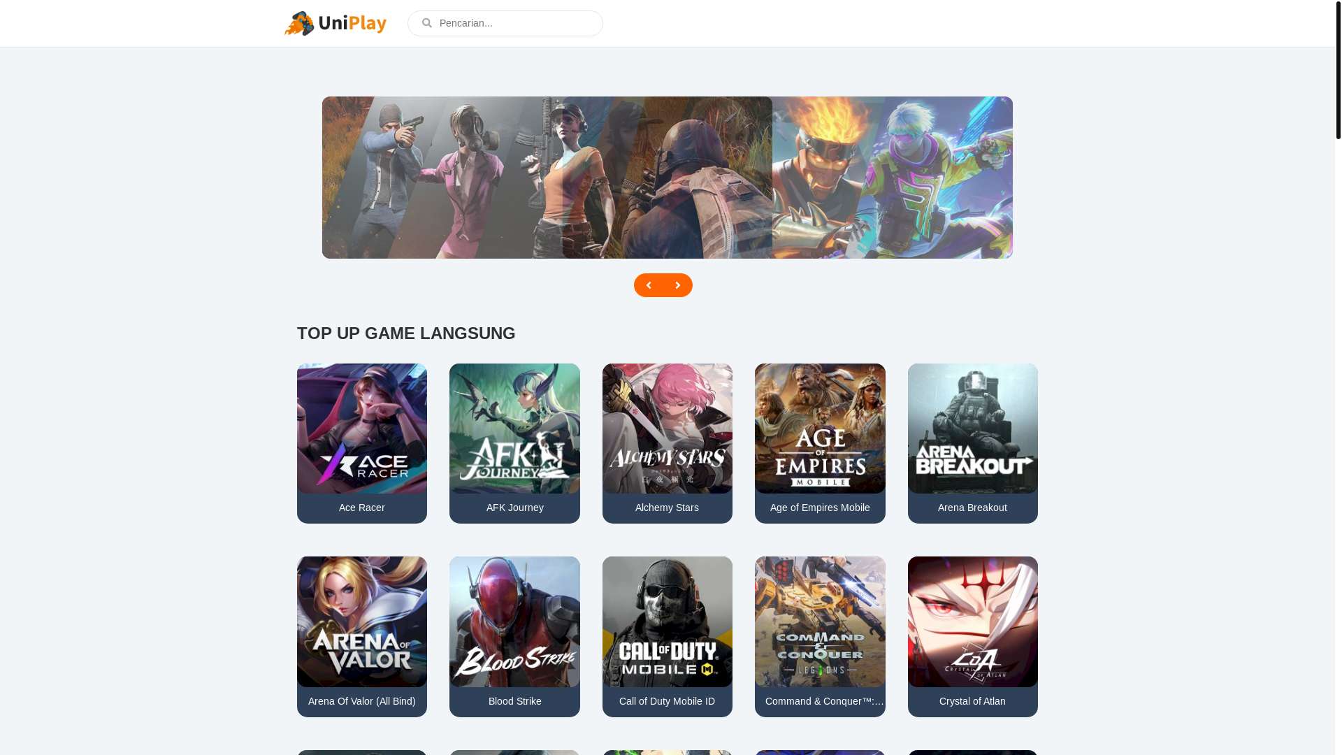 website screenshot of https://vouchergame24jam.id/