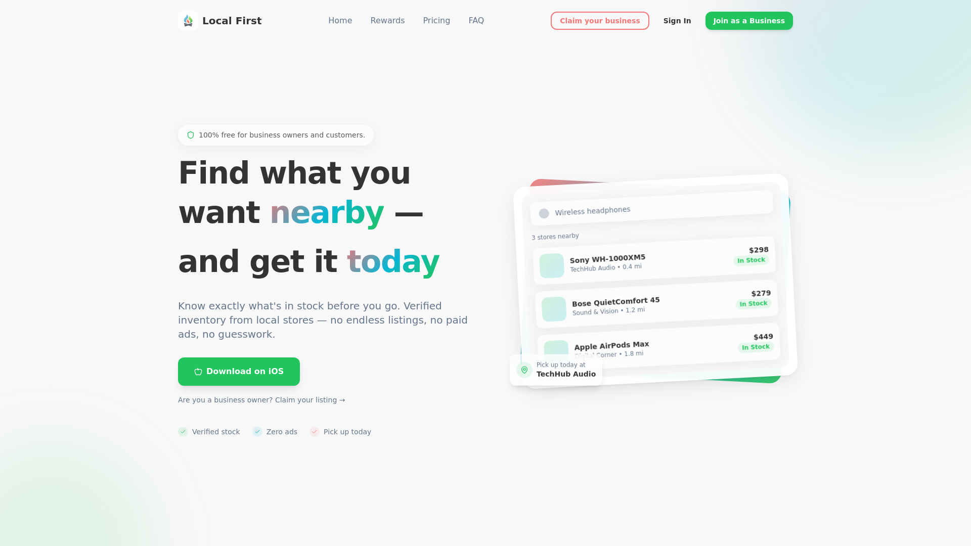 website screenshot of https://local-first-app.com