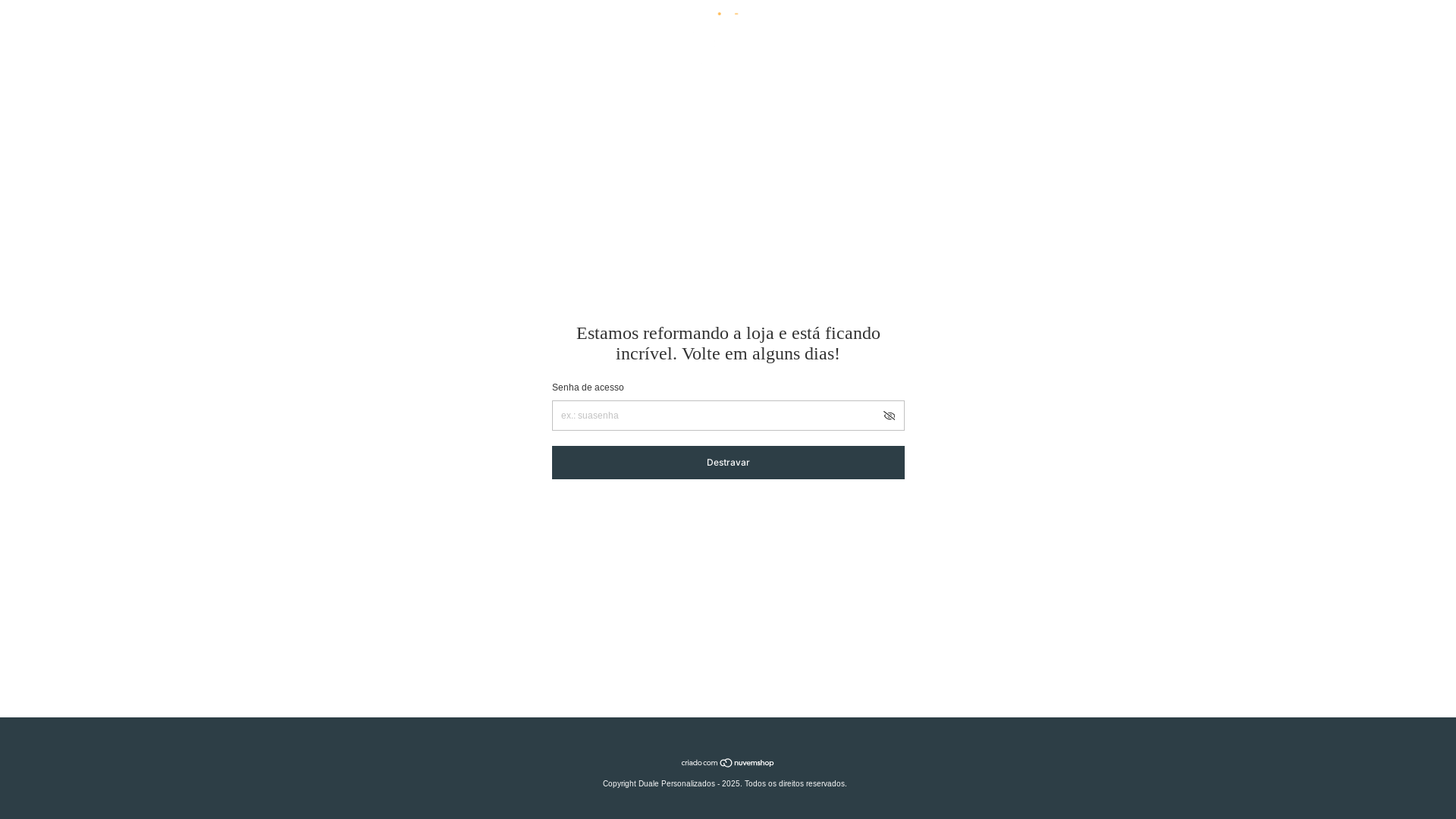 website screenshot of https://dualepersonalizados.com.br/