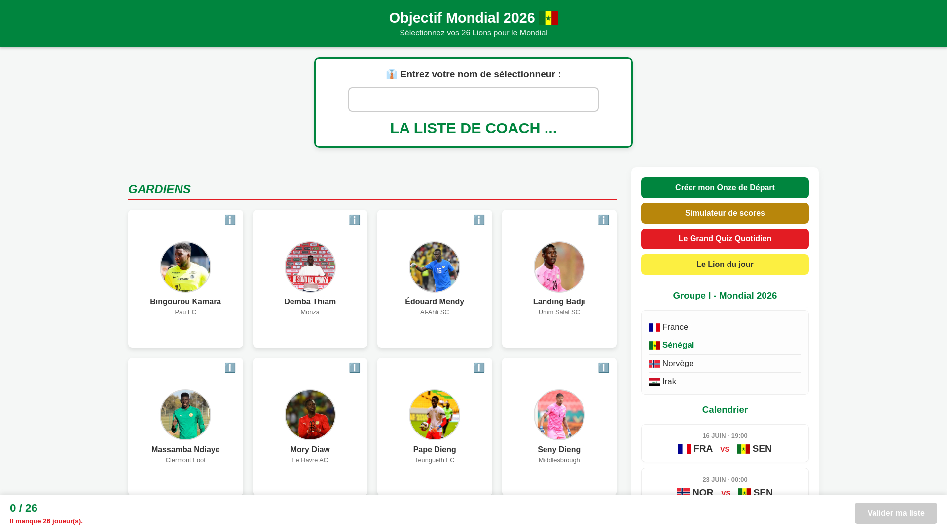 website screenshot of https://liste26lions.org