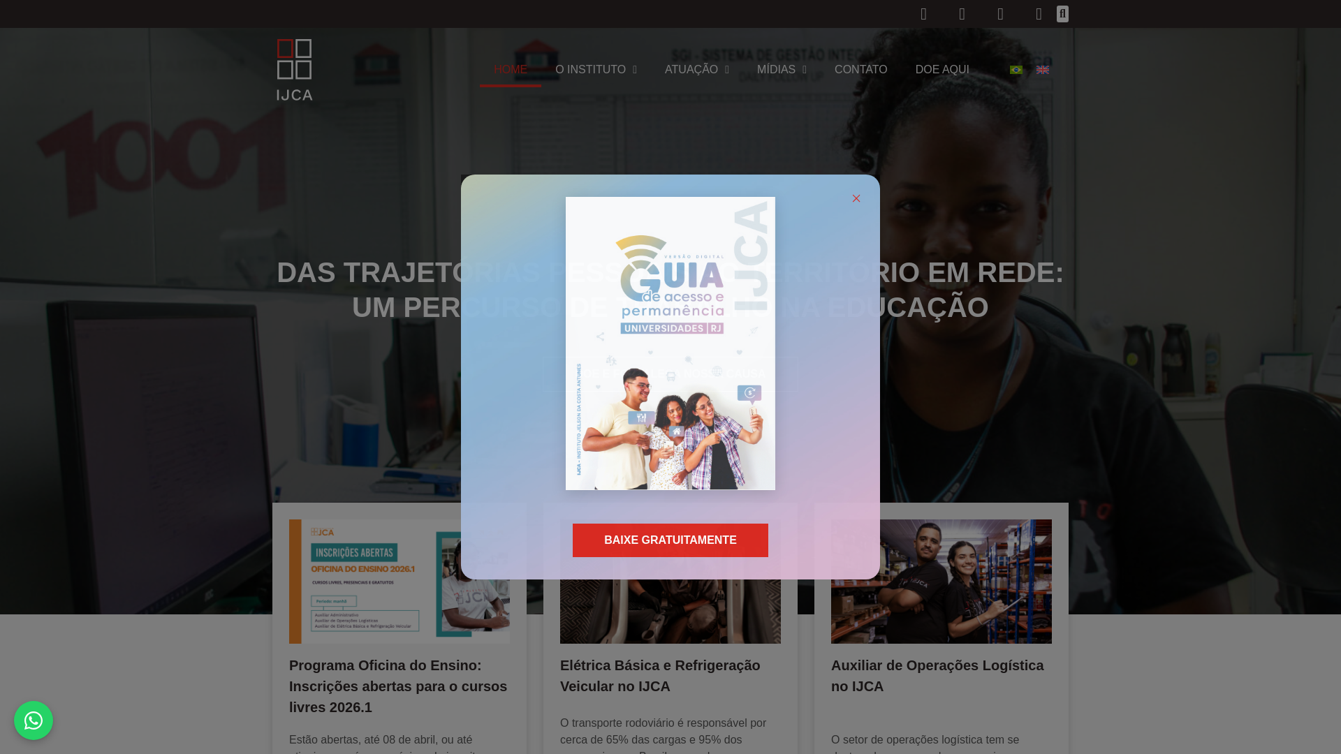 website screenshot of https://ijca.org.br/