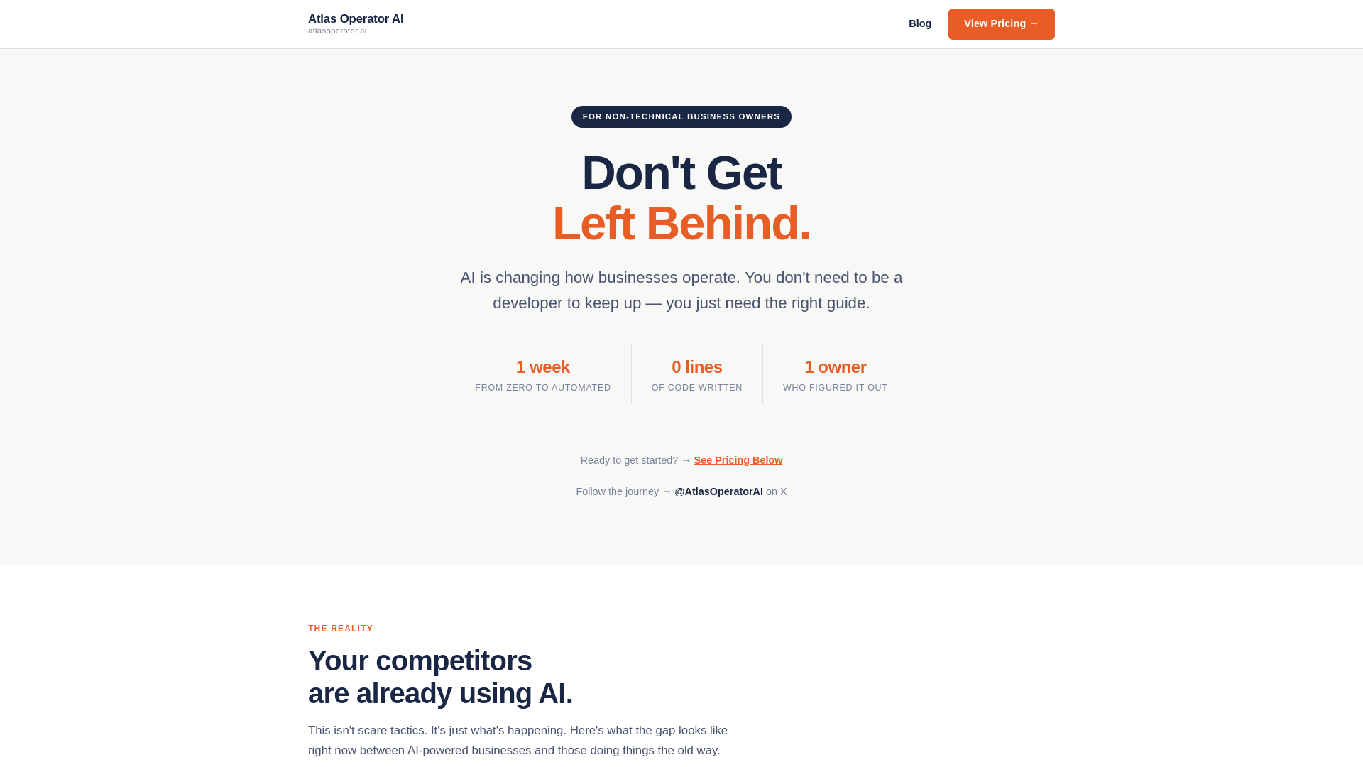 website screenshot of https://atlasoperator.ai/