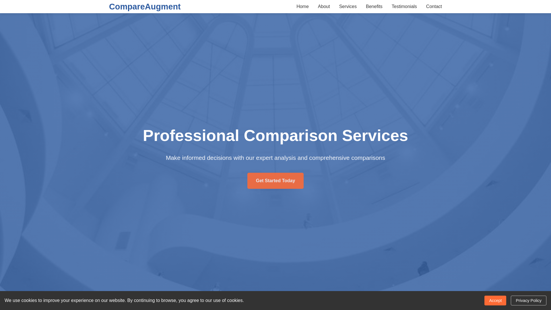 website screenshot of https://compareaugment.click/