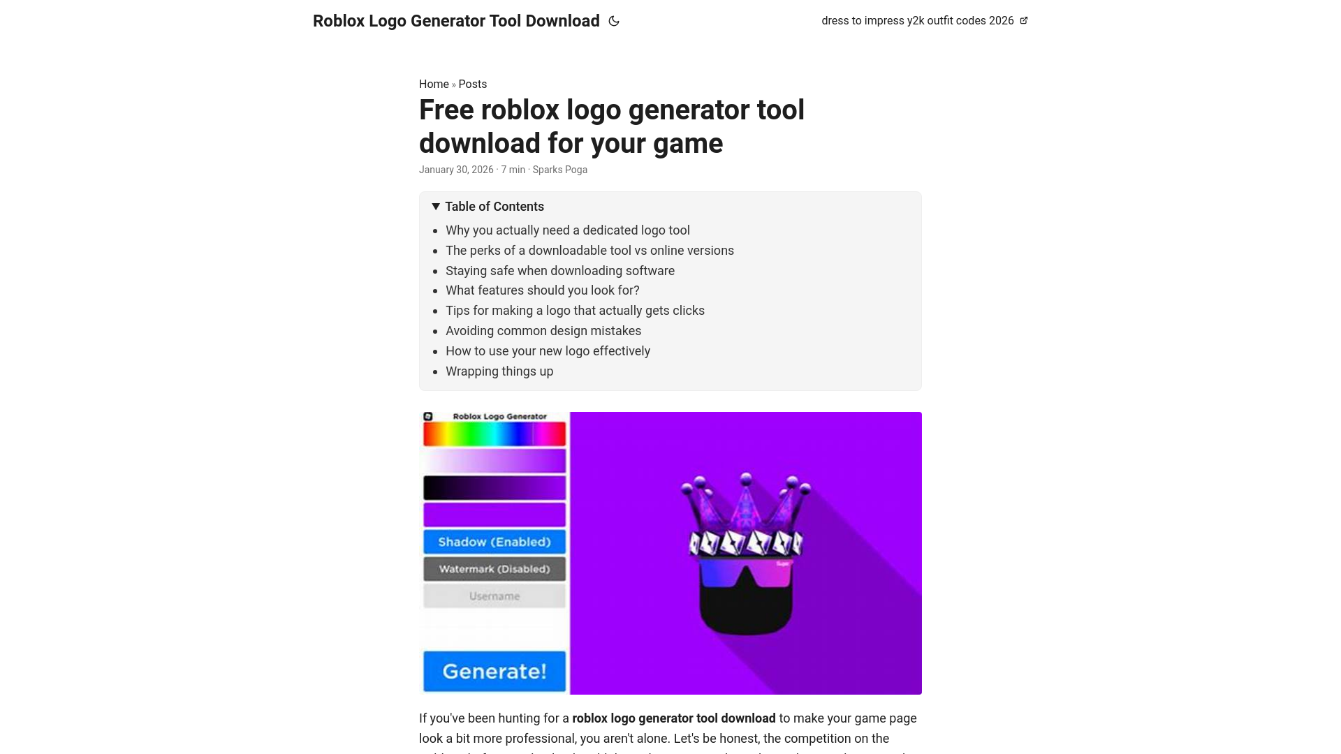 website screenshot of https://roblox-logo-generator-tool-download.pages.dev/