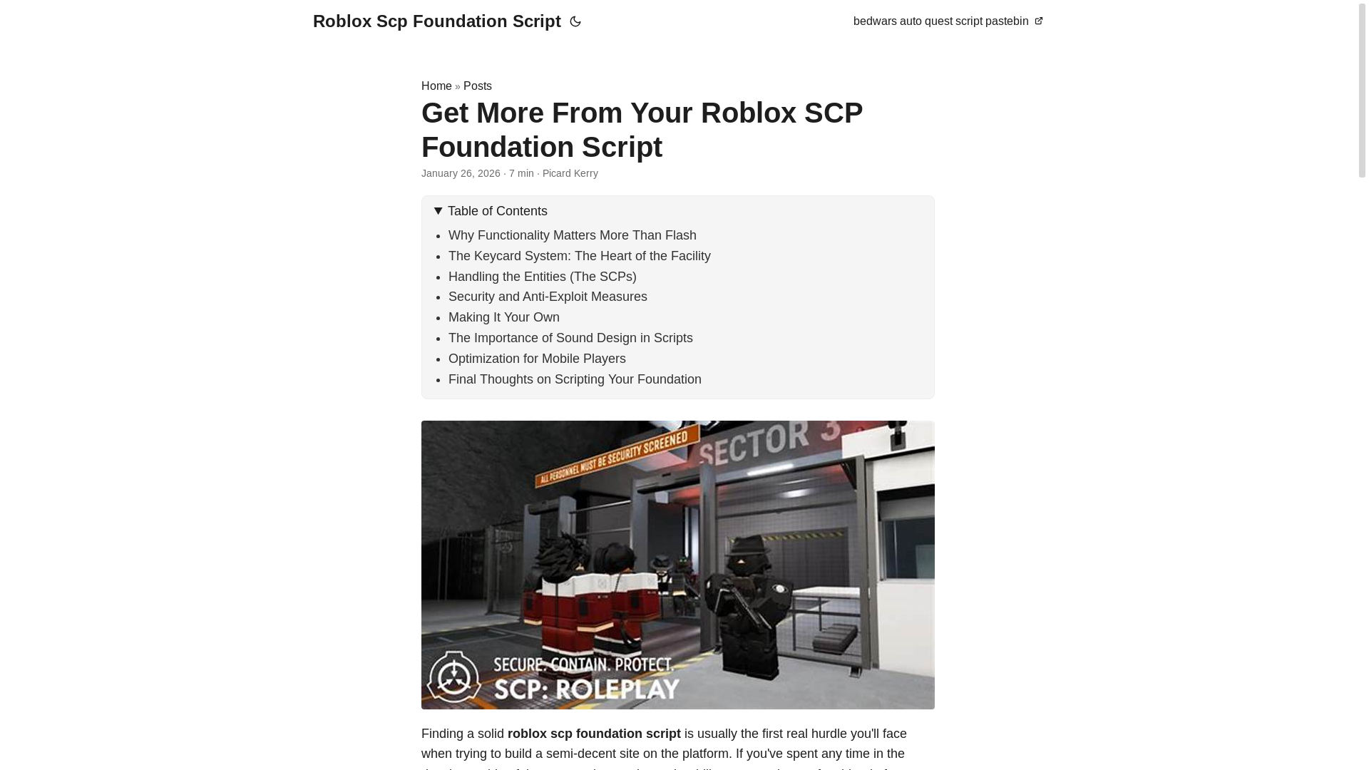 website screenshot of https://roblox-scp-foundation-script.pages.dev/