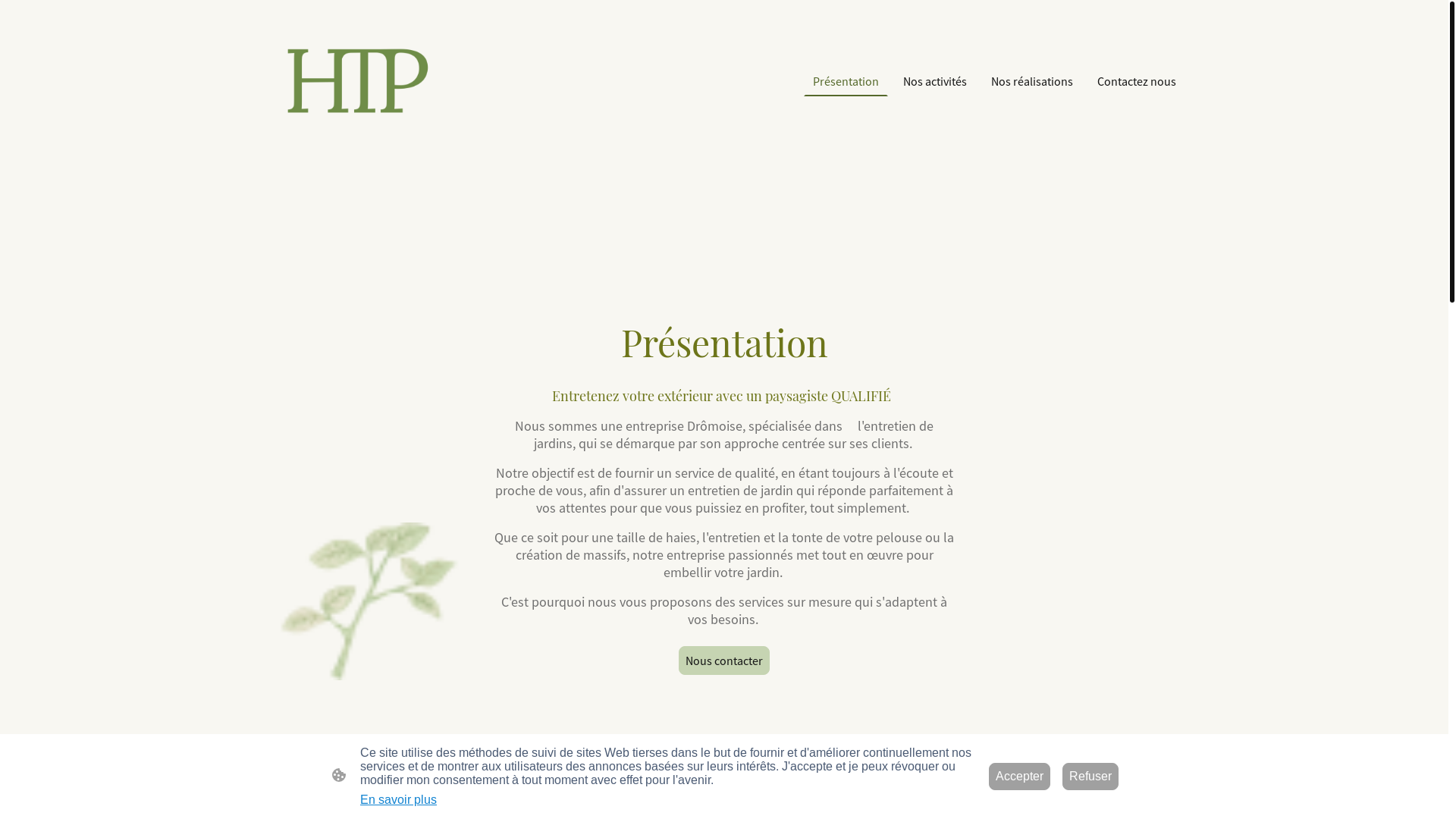 website screenshot of https://hugotireux-paysagiste.com/