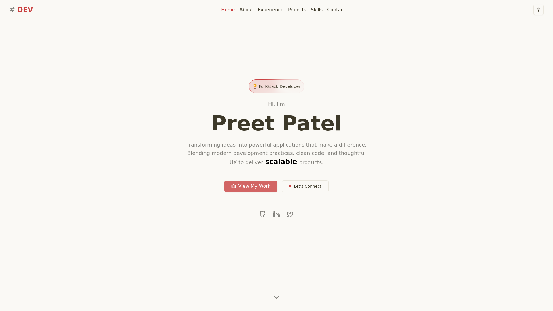 website screenshot of https://preet-patel.com/