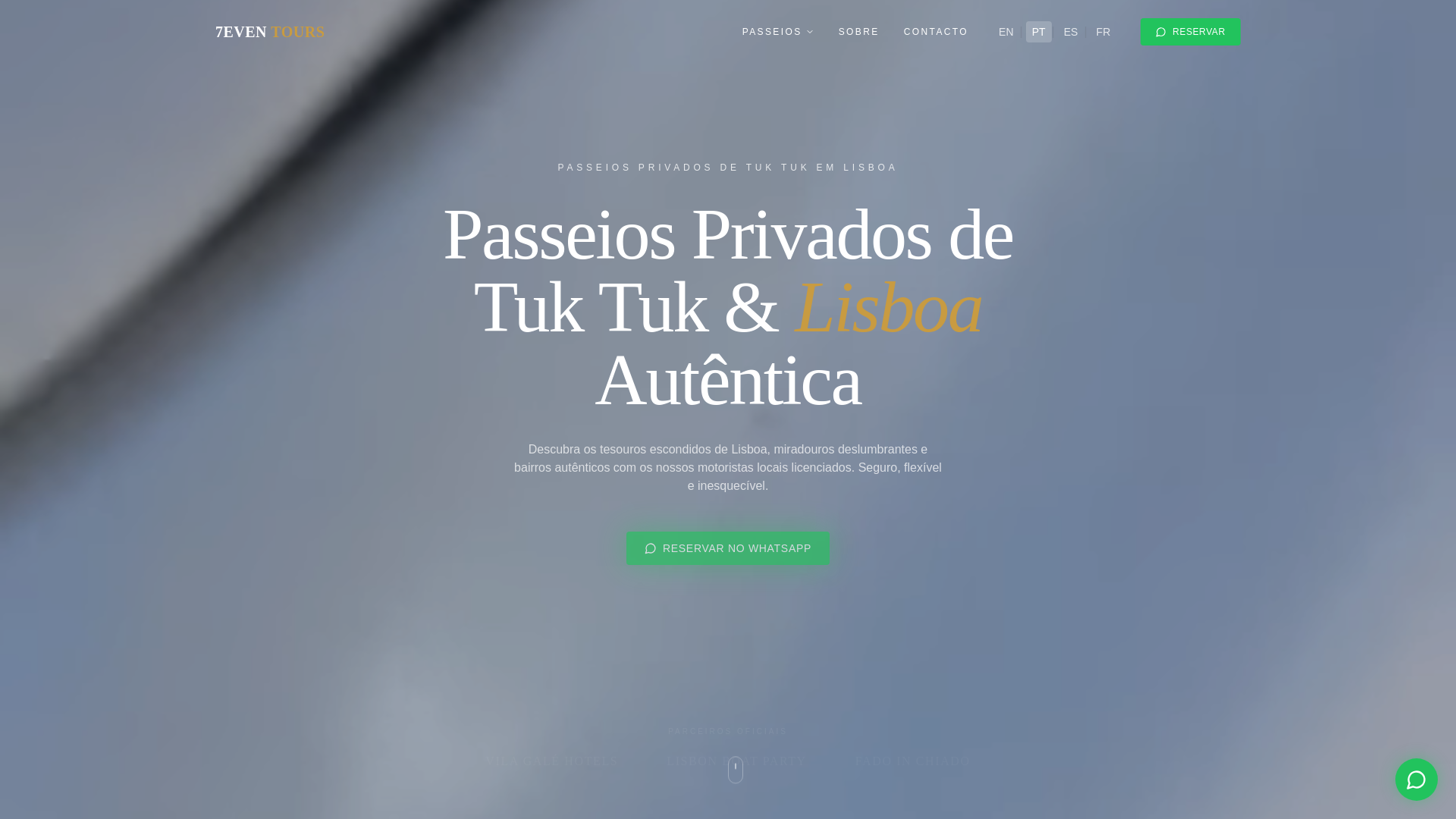 website screenshot of https://7eventours.com