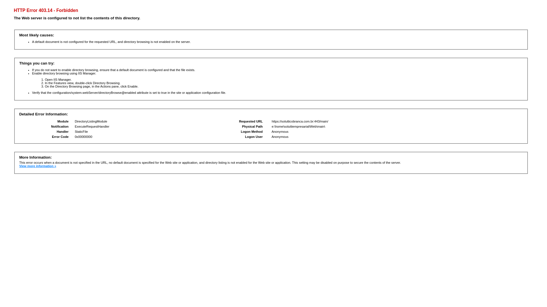 website screenshot of https://solutticobranca.com.br/