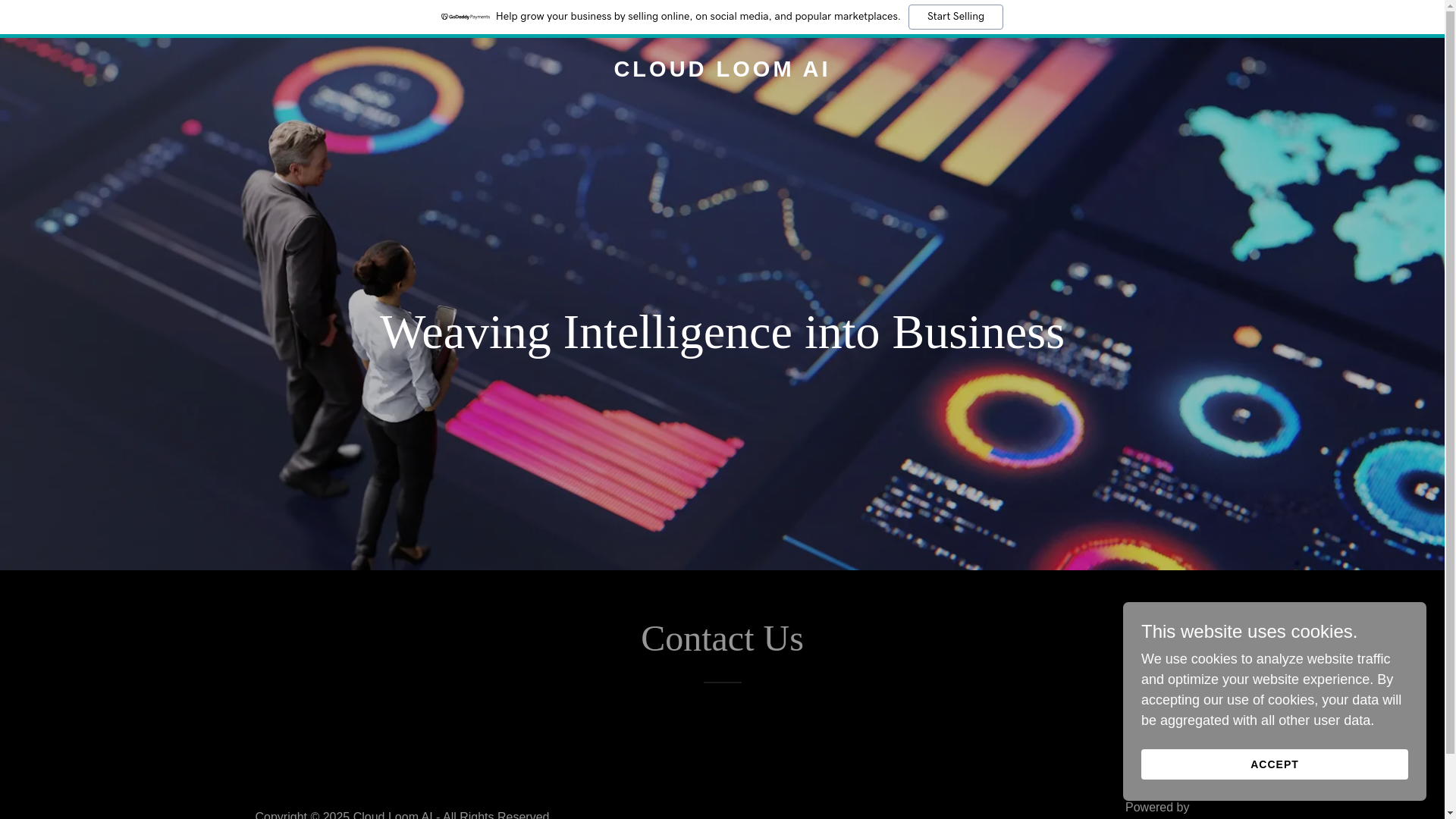 website screenshot of https://cloudloomai.com/