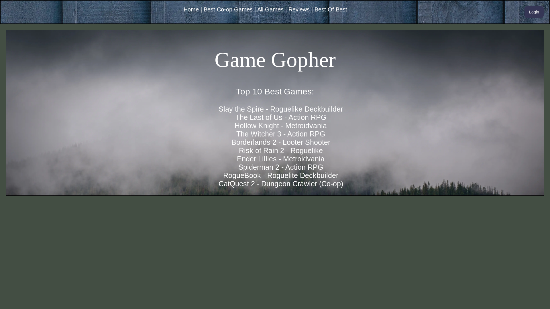 website screenshot of https://gamereviewbackend.pages.dev/