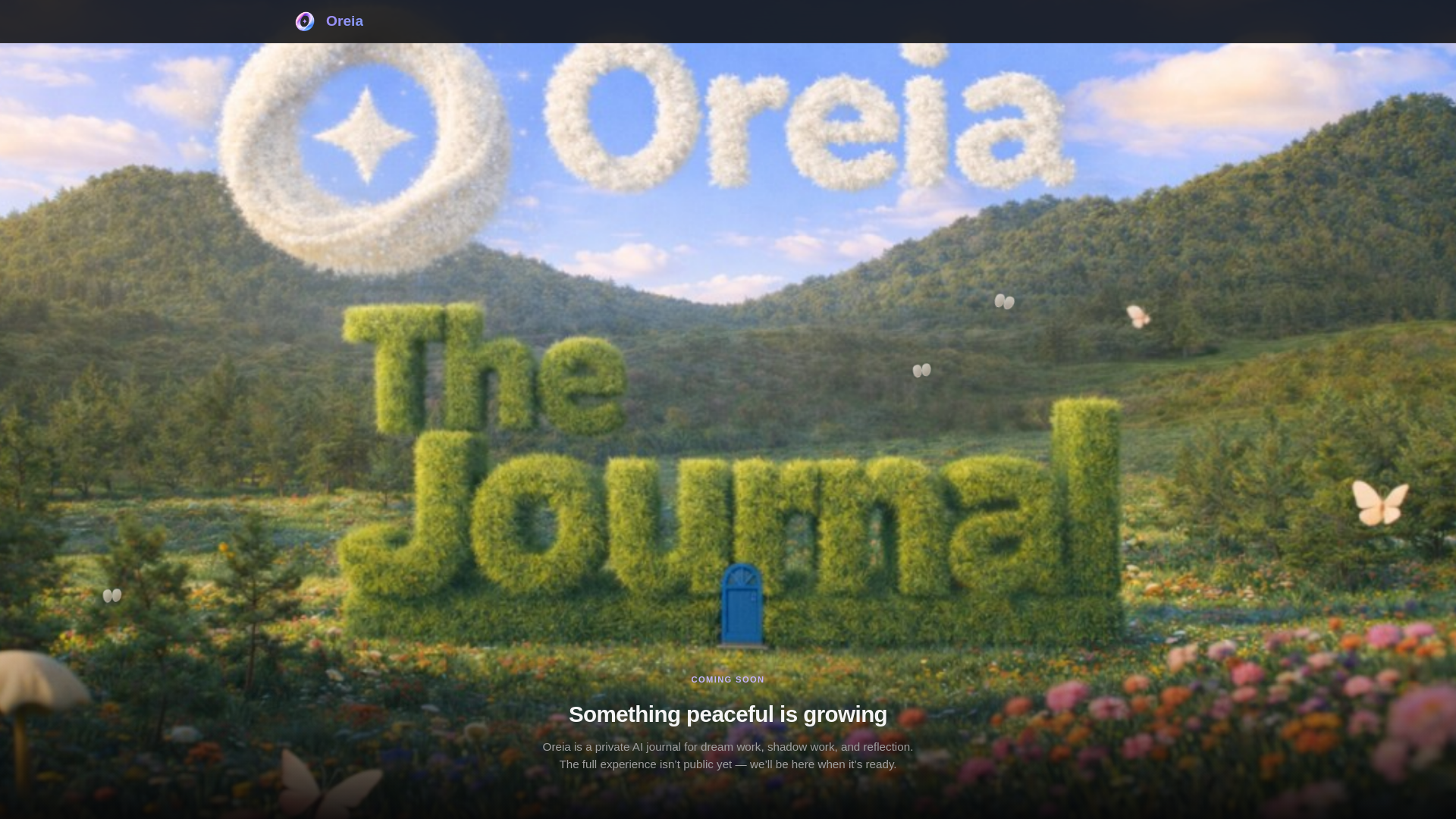 website screenshot of https://oreiathejournal.com/