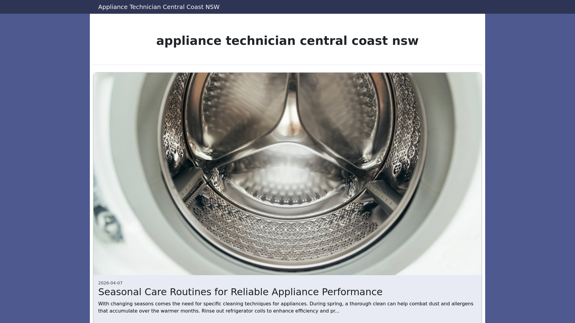 website screenshot of https://appliance-technician-central-coast-nsw.pages.dev/