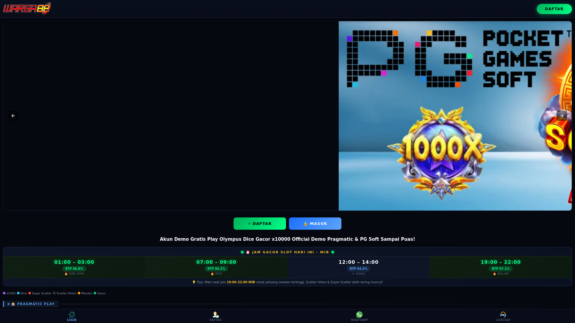 website screenshot of https://demoslotgacor-dji.pages.dev/