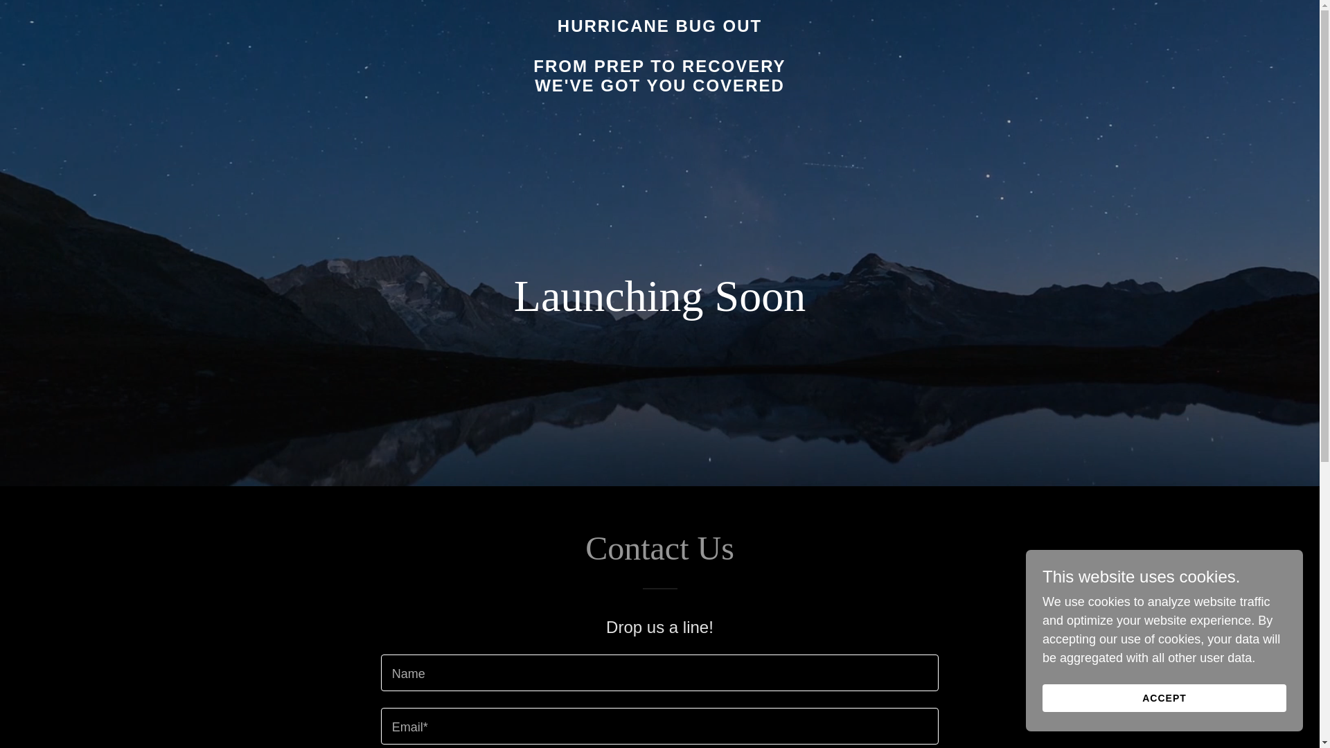website screenshot of https://hurricanebugout.com/