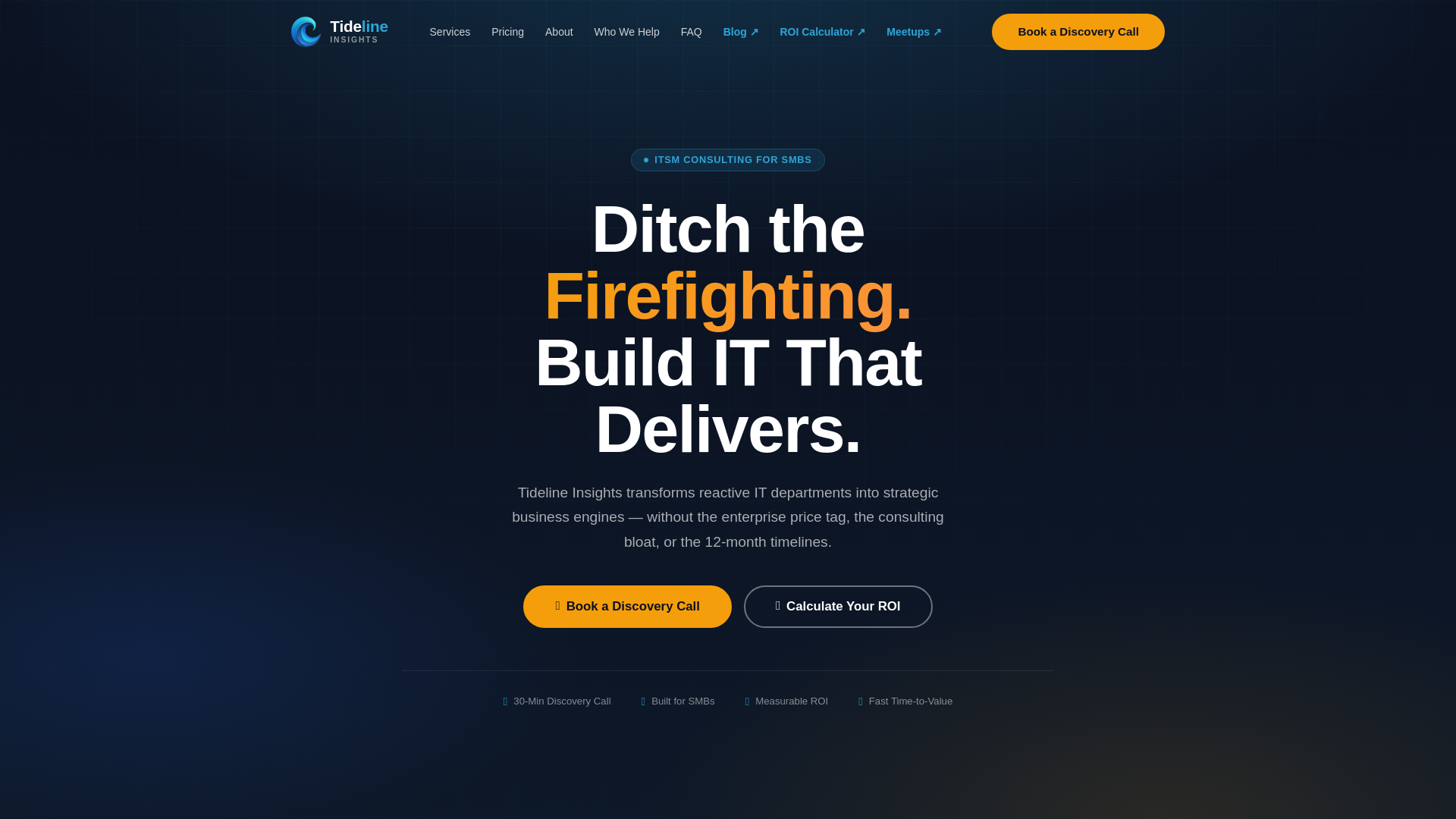 website screenshot of https://tidelineinsights.com