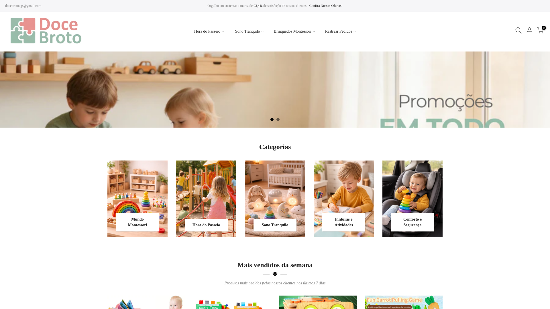 website screenshot of https://docebroto.com.br/