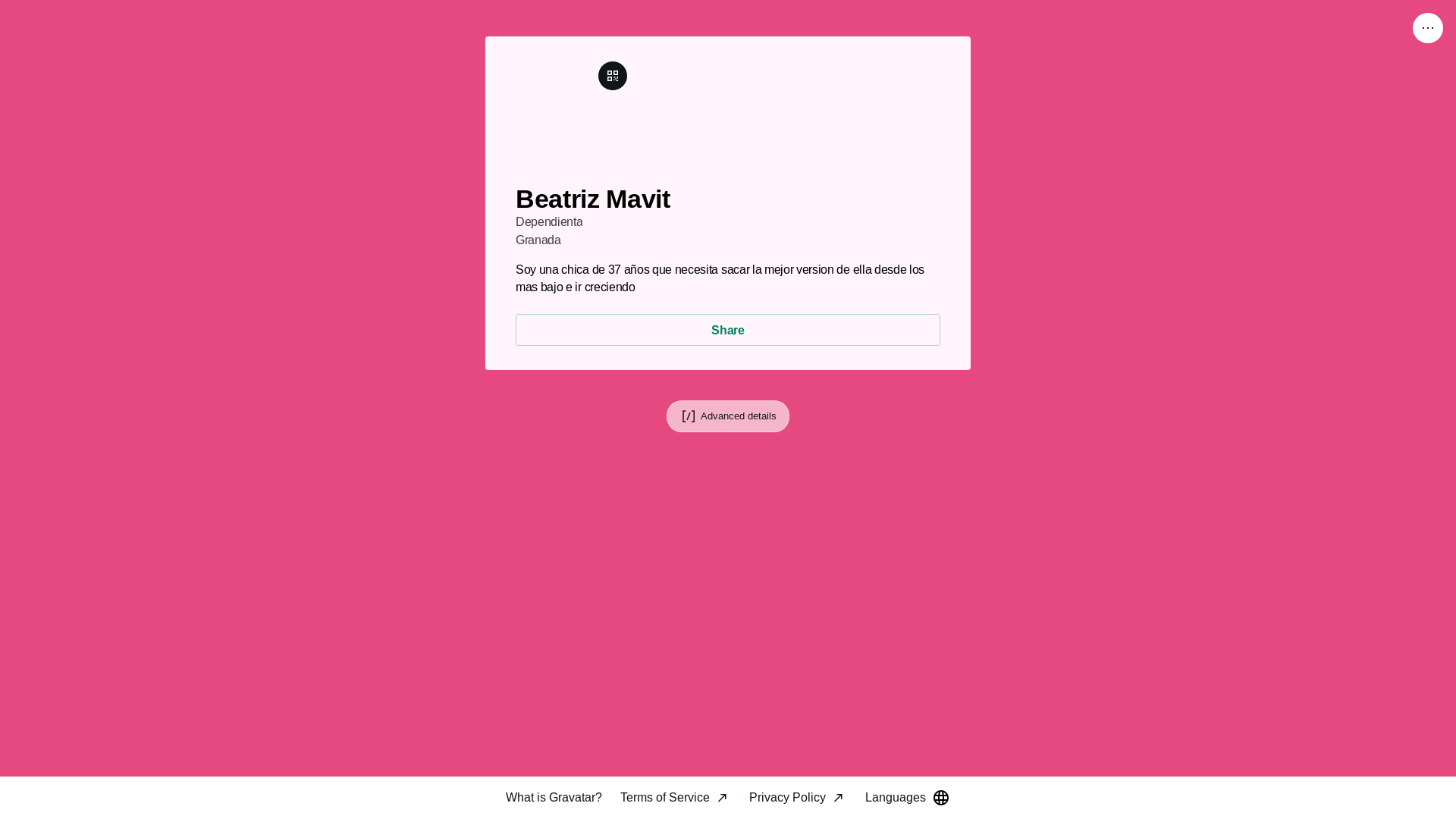 website screenshot of https://beatrizmavit.link/